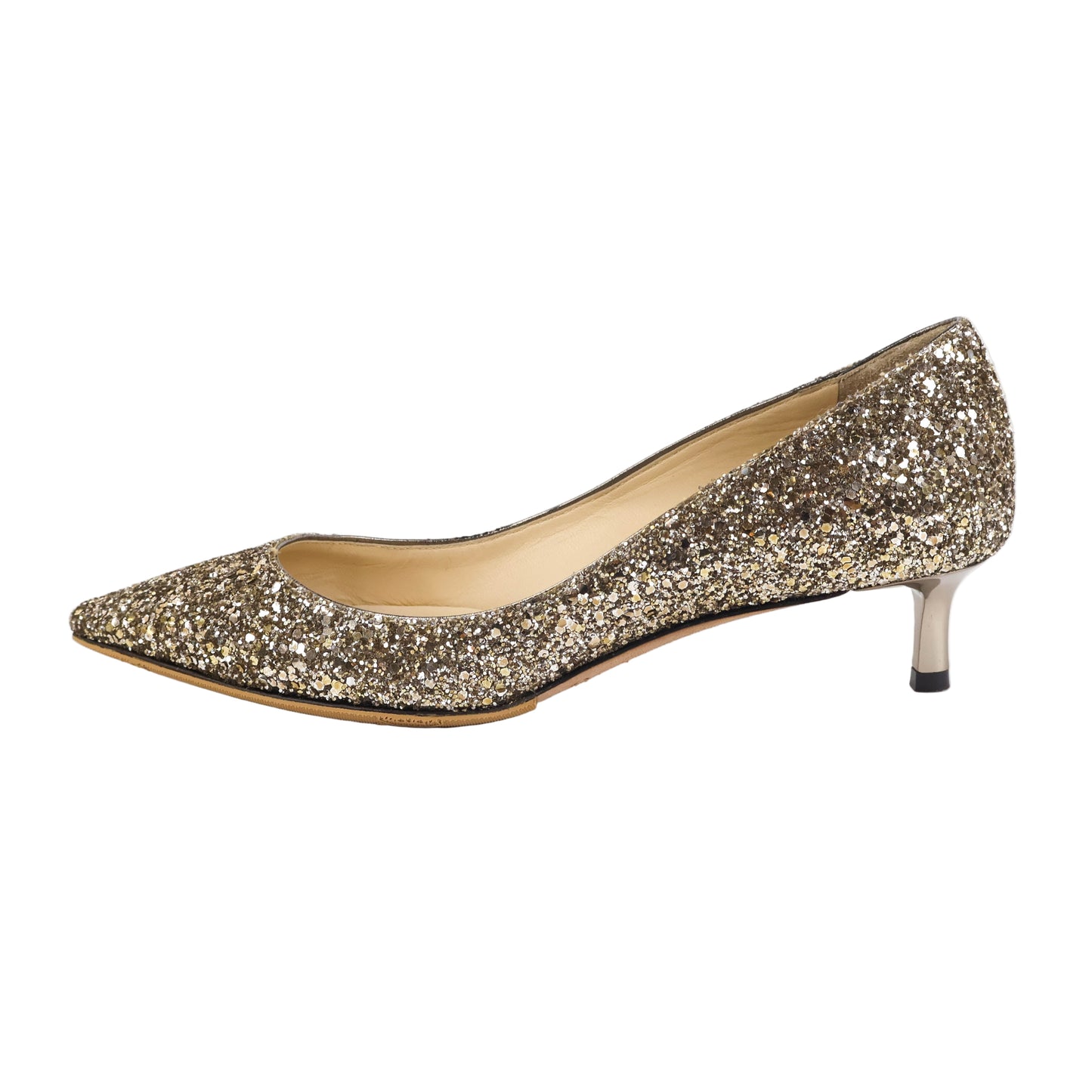 Jimmy Choo Pumps Romy 60 Glitter Antique Gold 35.5