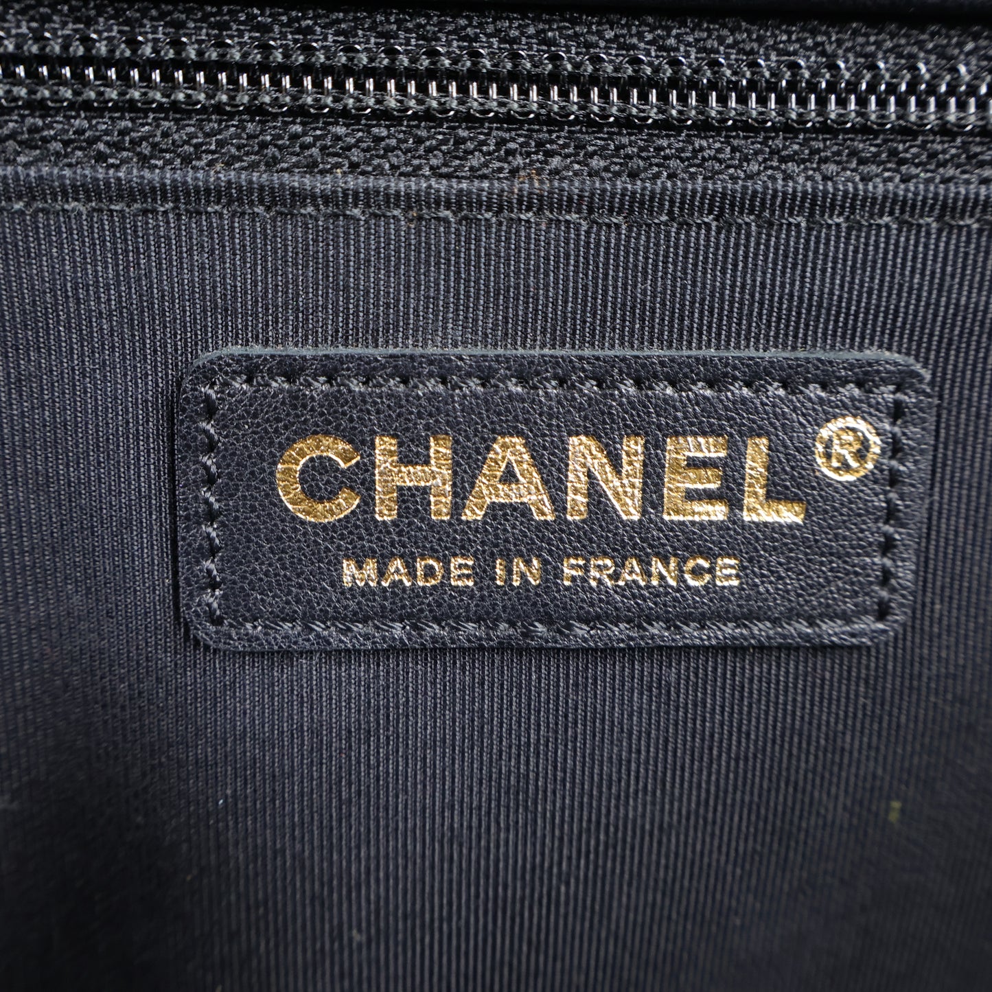 Chanel Boy 11" Woven Leather Black Gold