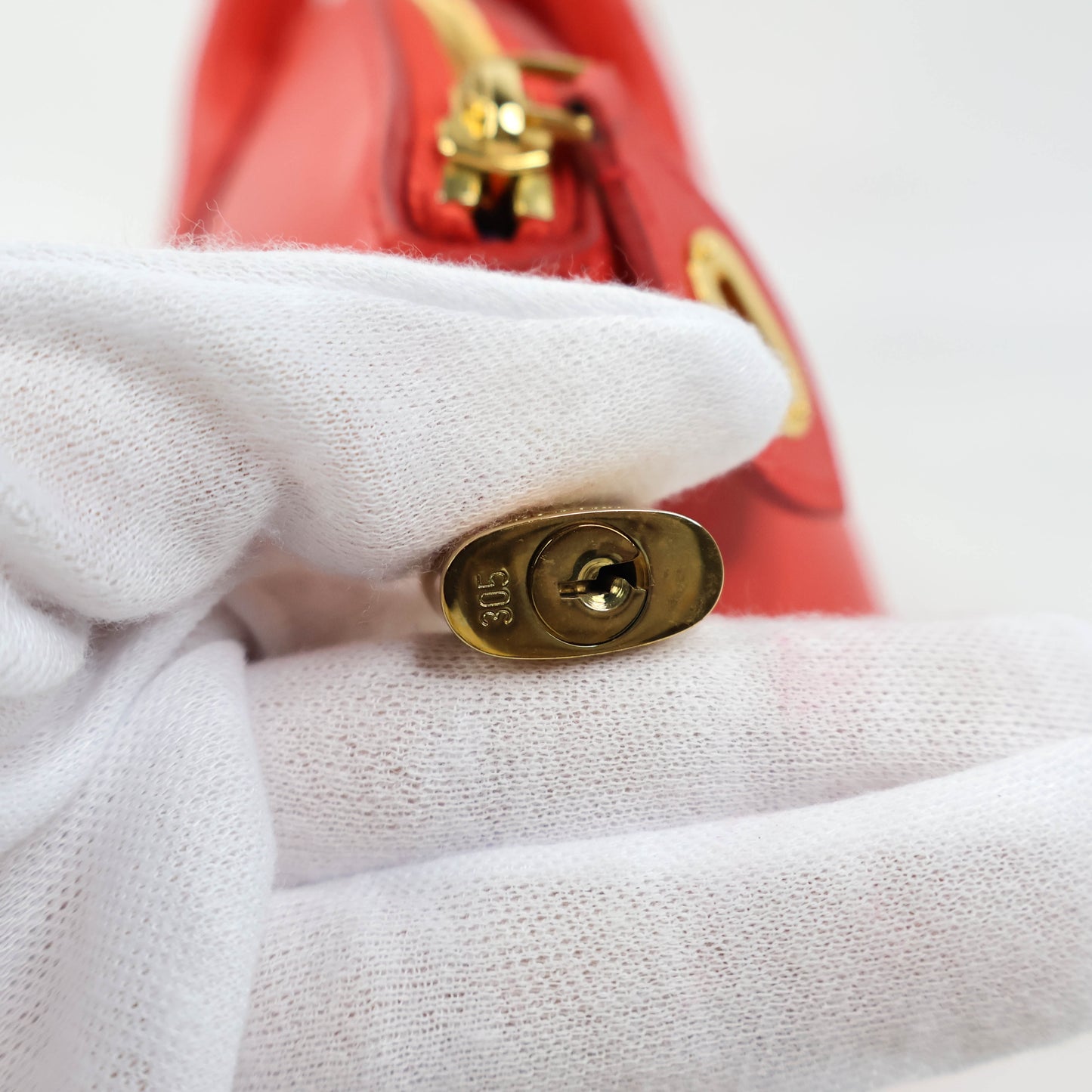 Louis Vuitton Lockit Tote Handbag Red