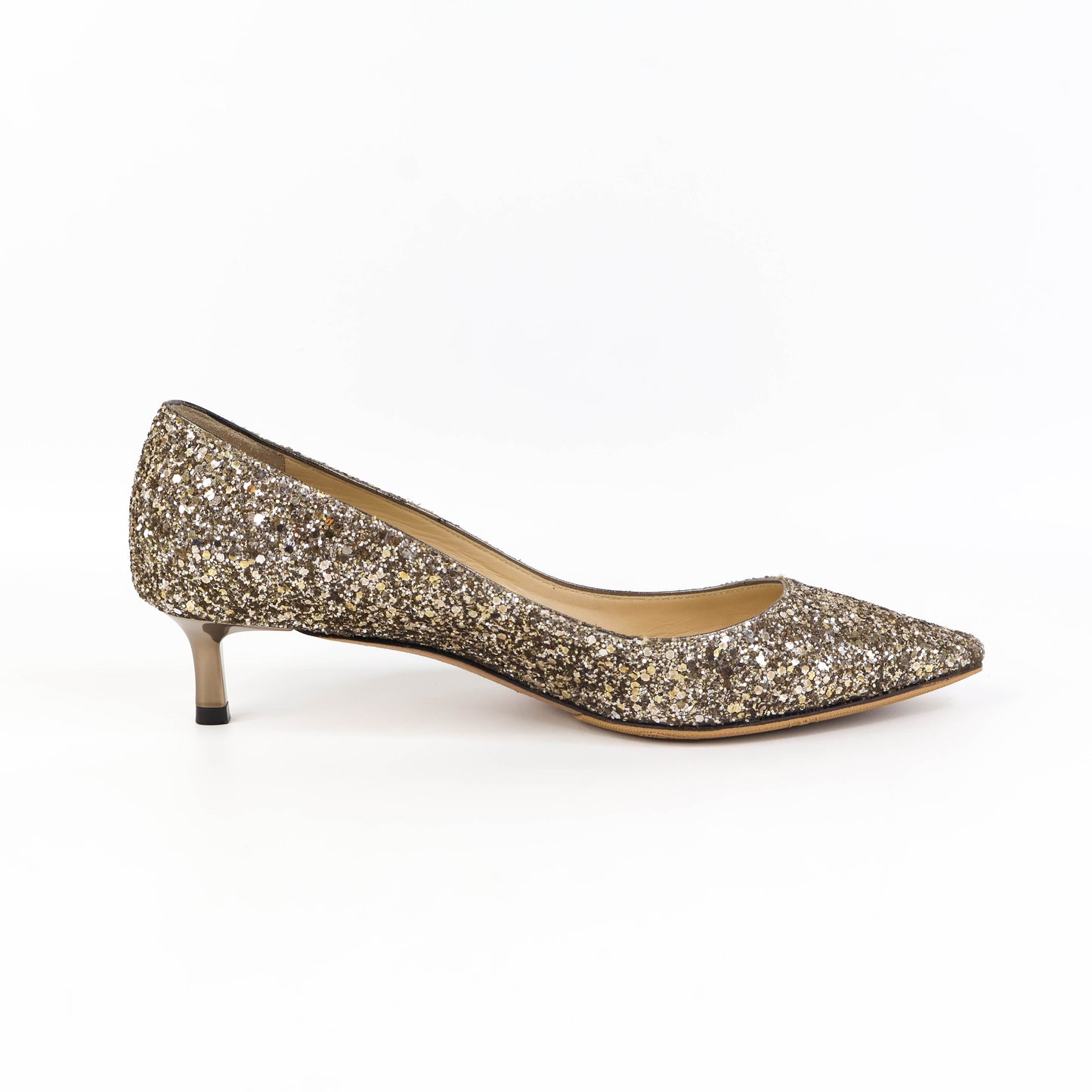 Jimmy Choo Pumps Romy 60 Glitter Antique Gold 35.5