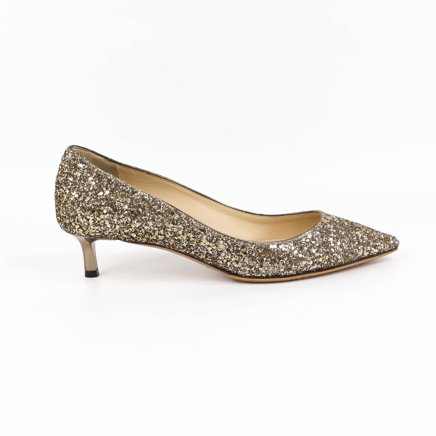 Jimmy Choo Pumps Romy 60 Glitter Antique Gold 35.5