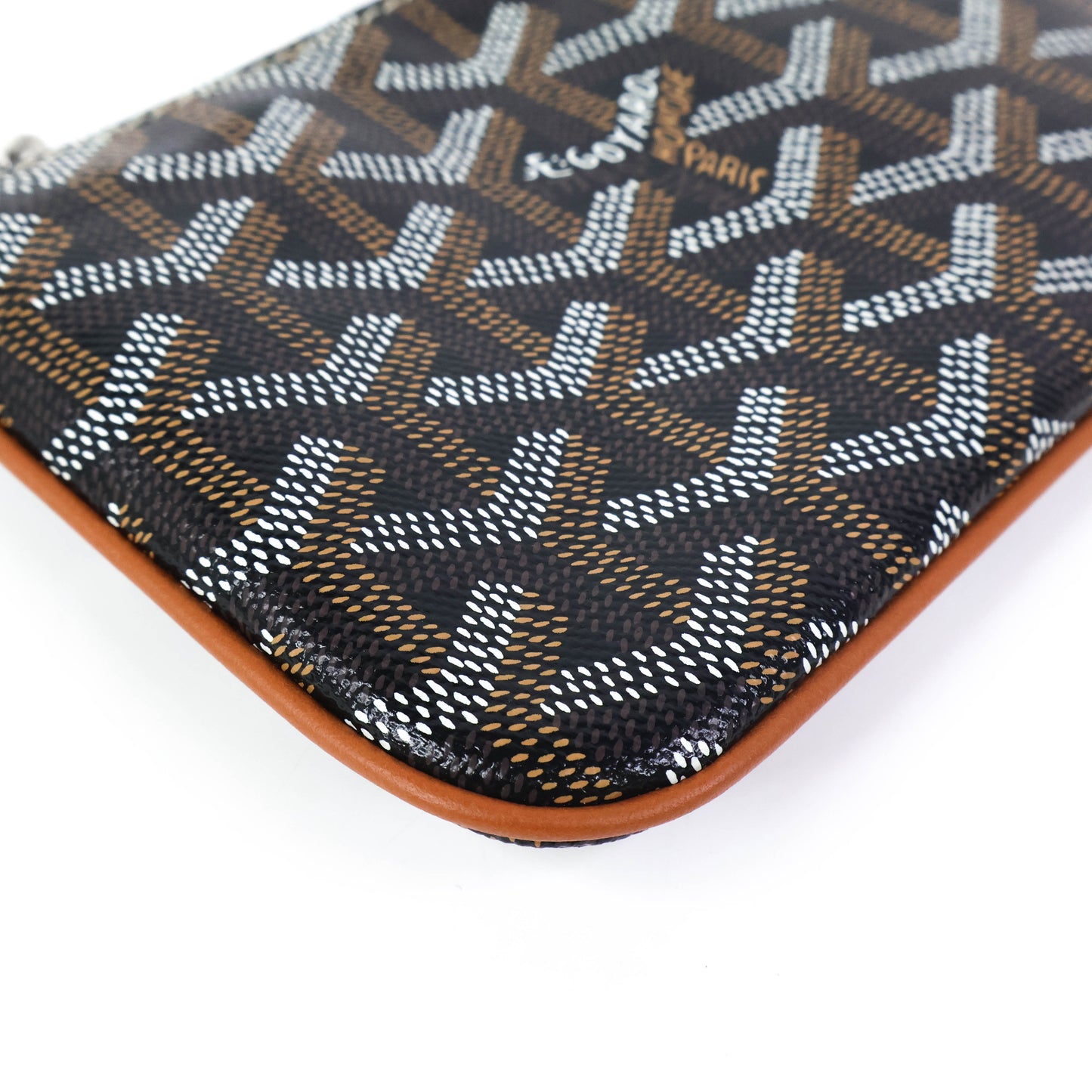 Goyard Senat Mini Pouch Black Tan