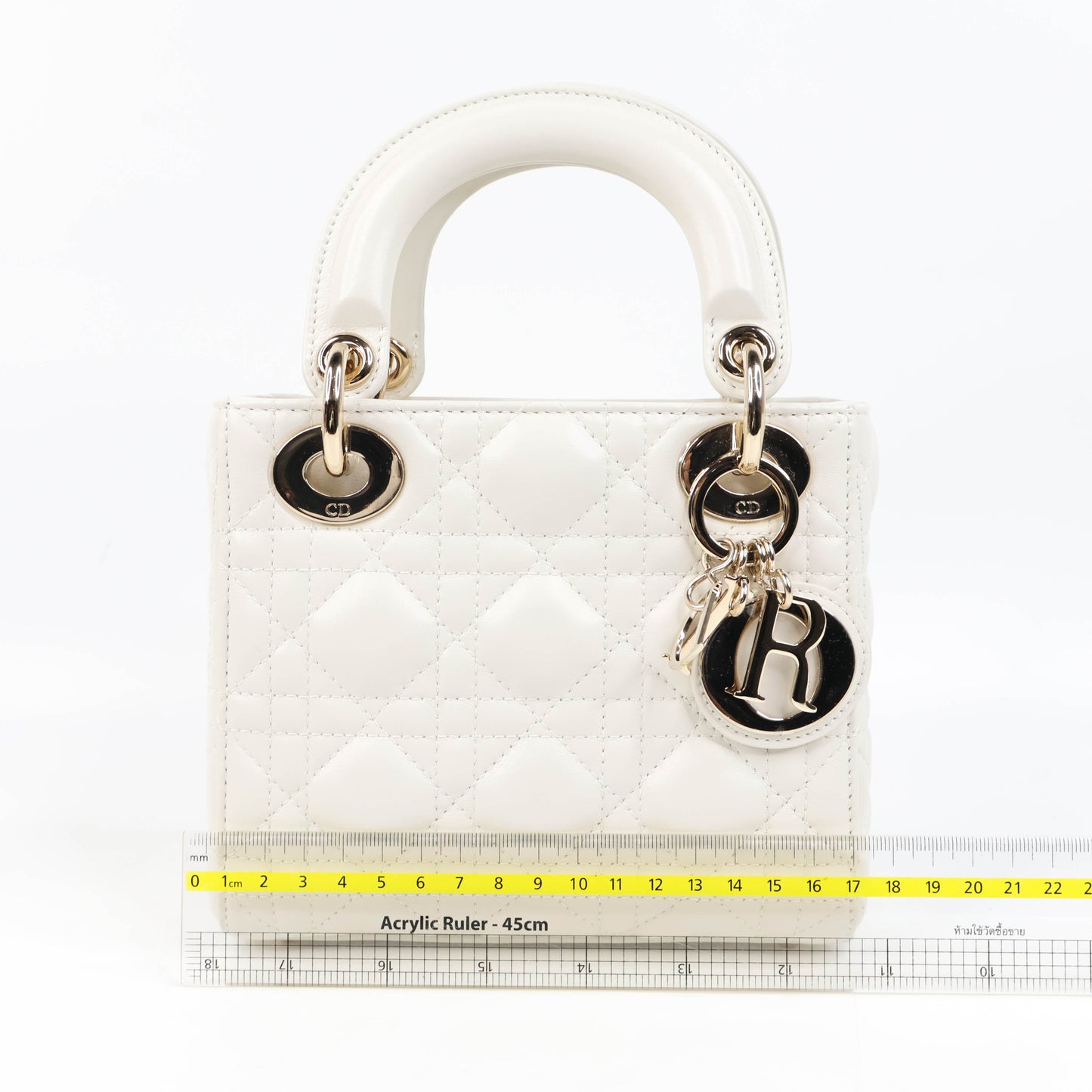 Dior Mini Lady Dior Bag White Cannage Lambskin