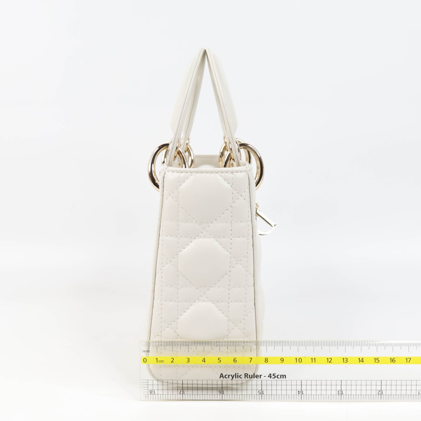 Dior Mini Lady Dior Bag White Cannage Lambskin