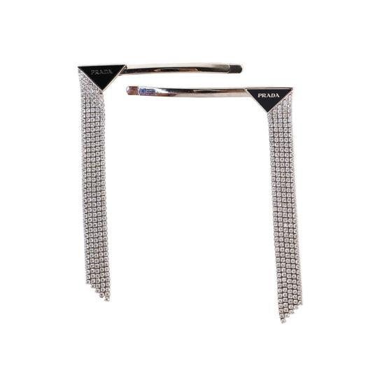 Prada Hair Clip Drop Crystal