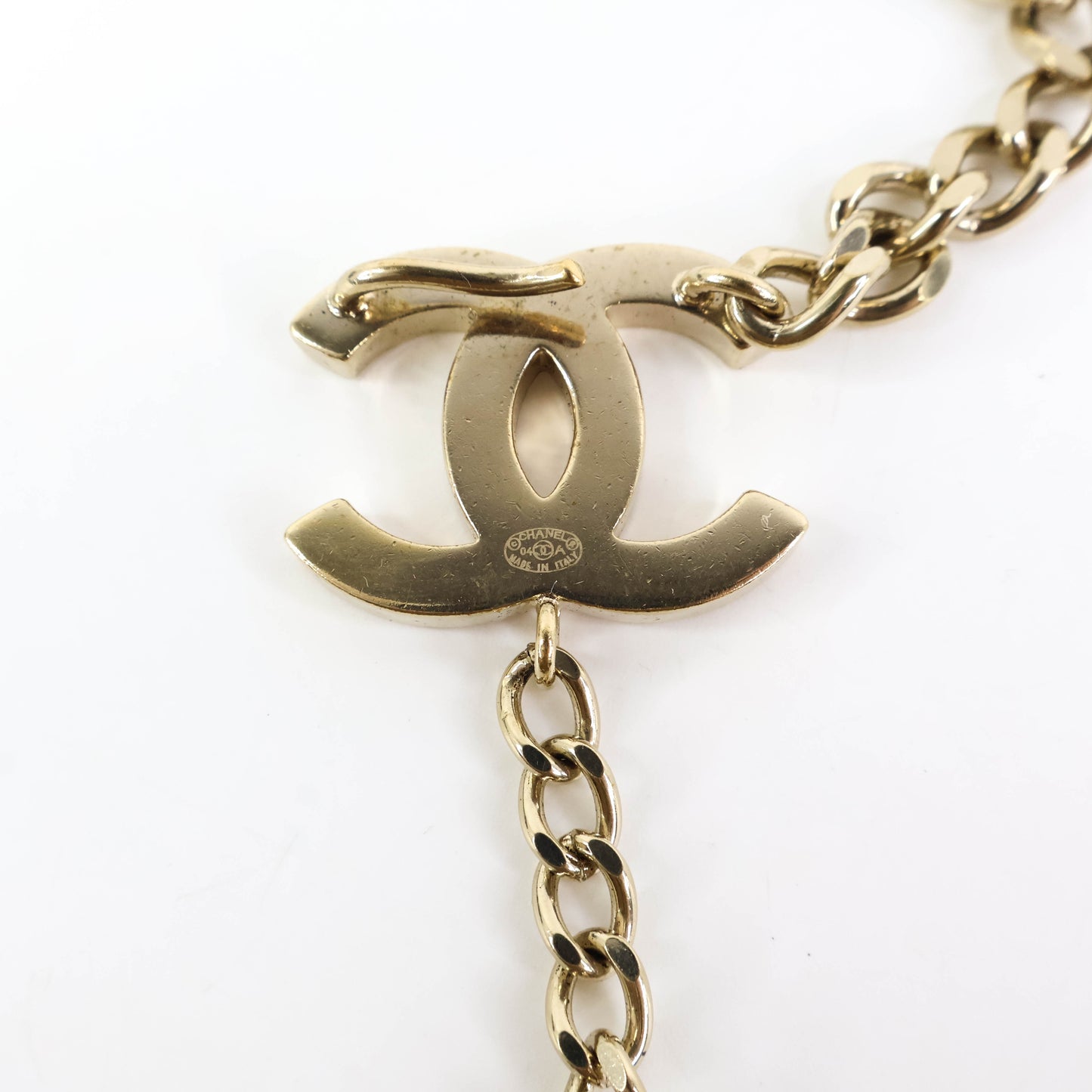 Chanel Chain Belt CC Enamel Pink