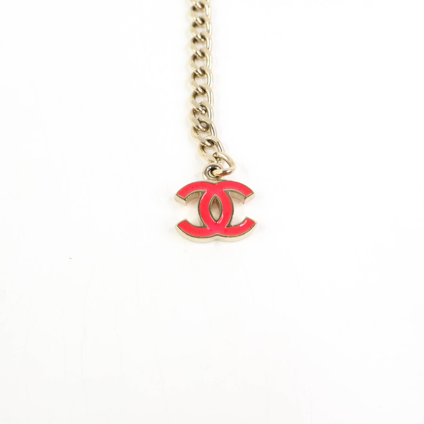 Chanel Chain Belt CC Enamel Pink