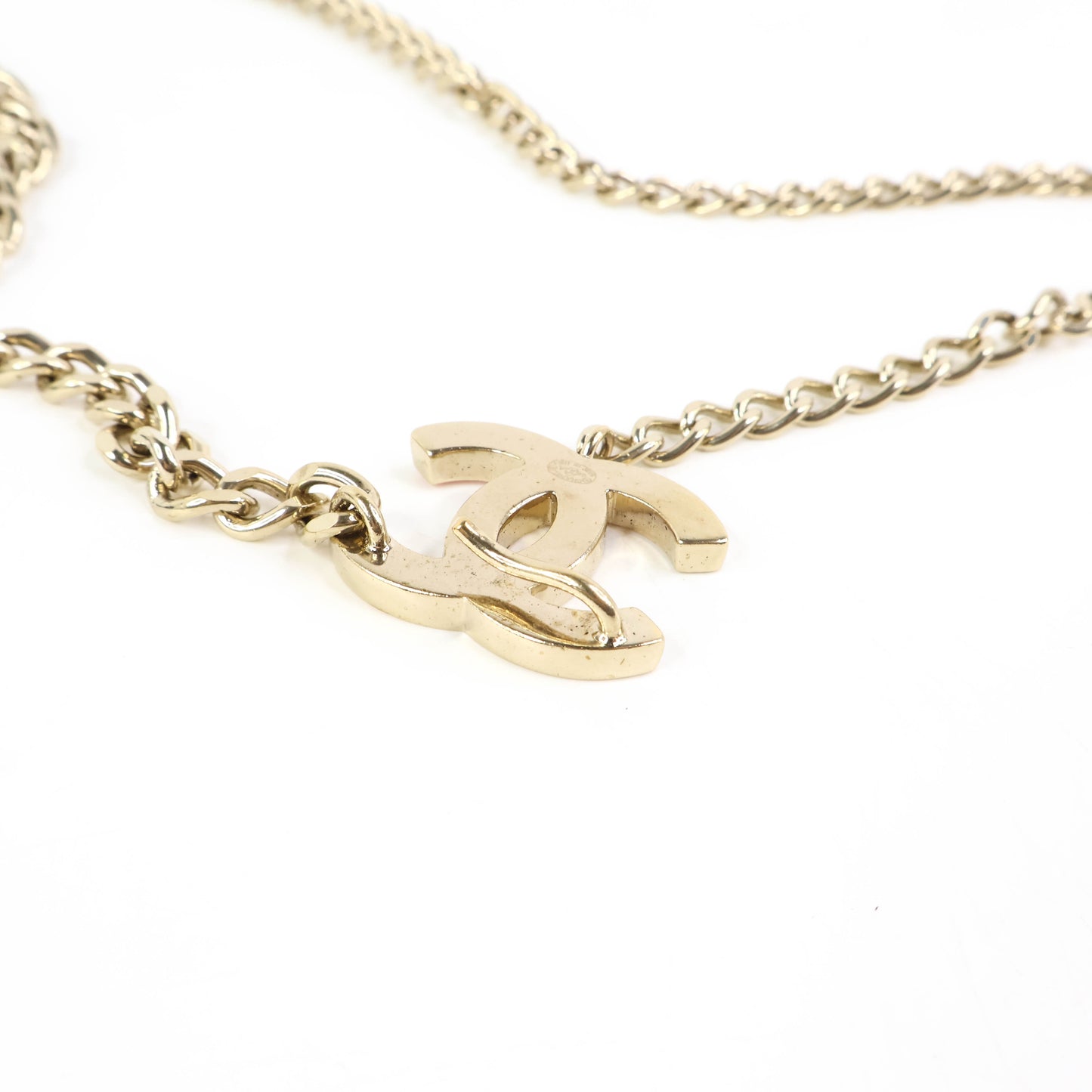 Chanel Chain Belt CC Enamel Pink