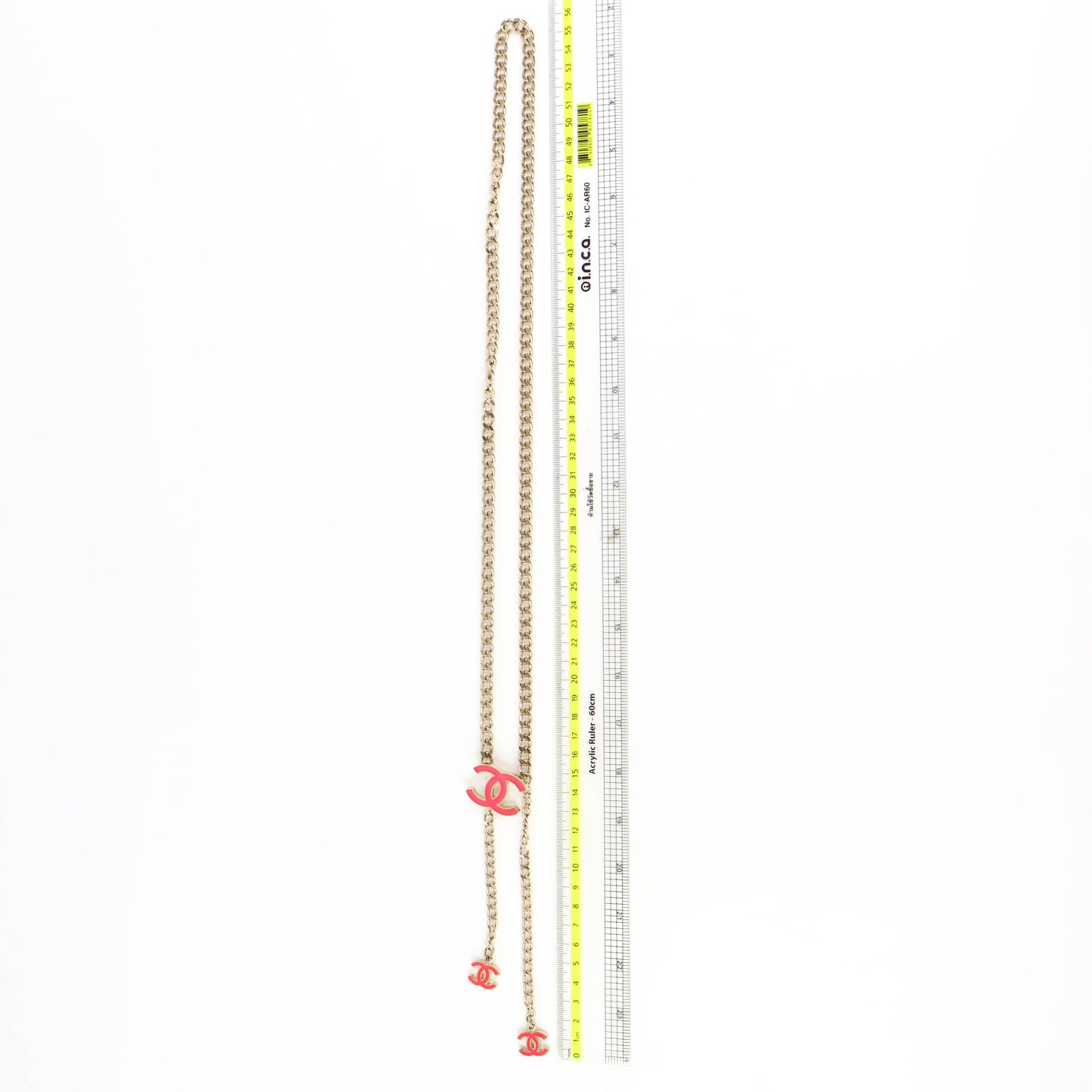 Chanel Chain Belt CC Enamel Pink