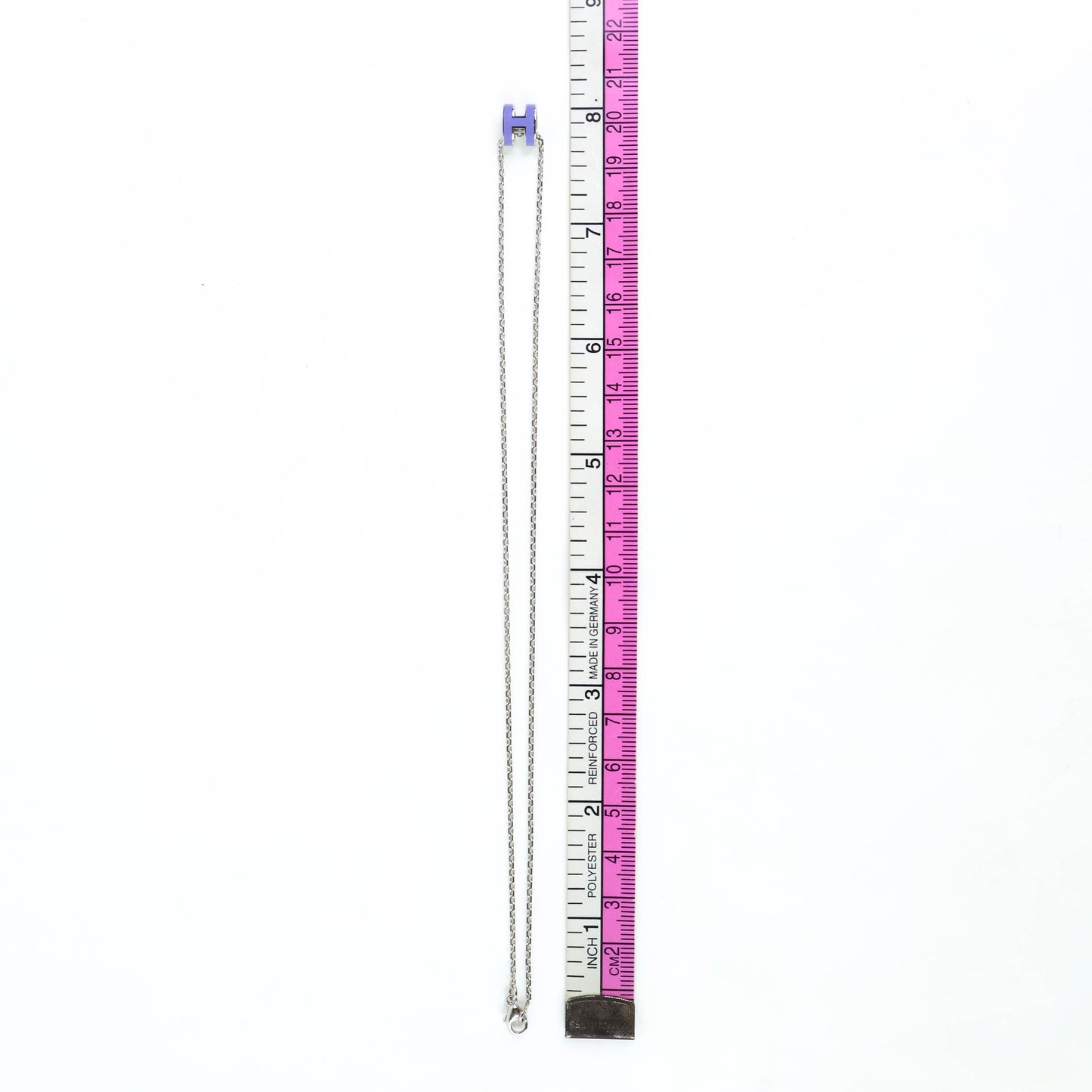 Hermes Mini Pop H Necklace Purple PHW