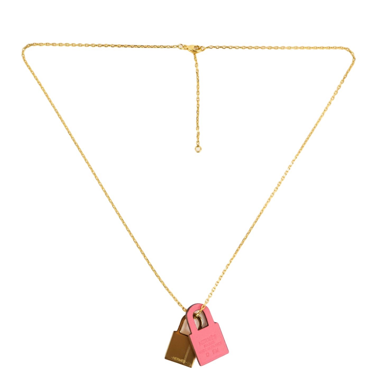 Hermes O Kelly Necklace Small Rose Azalee