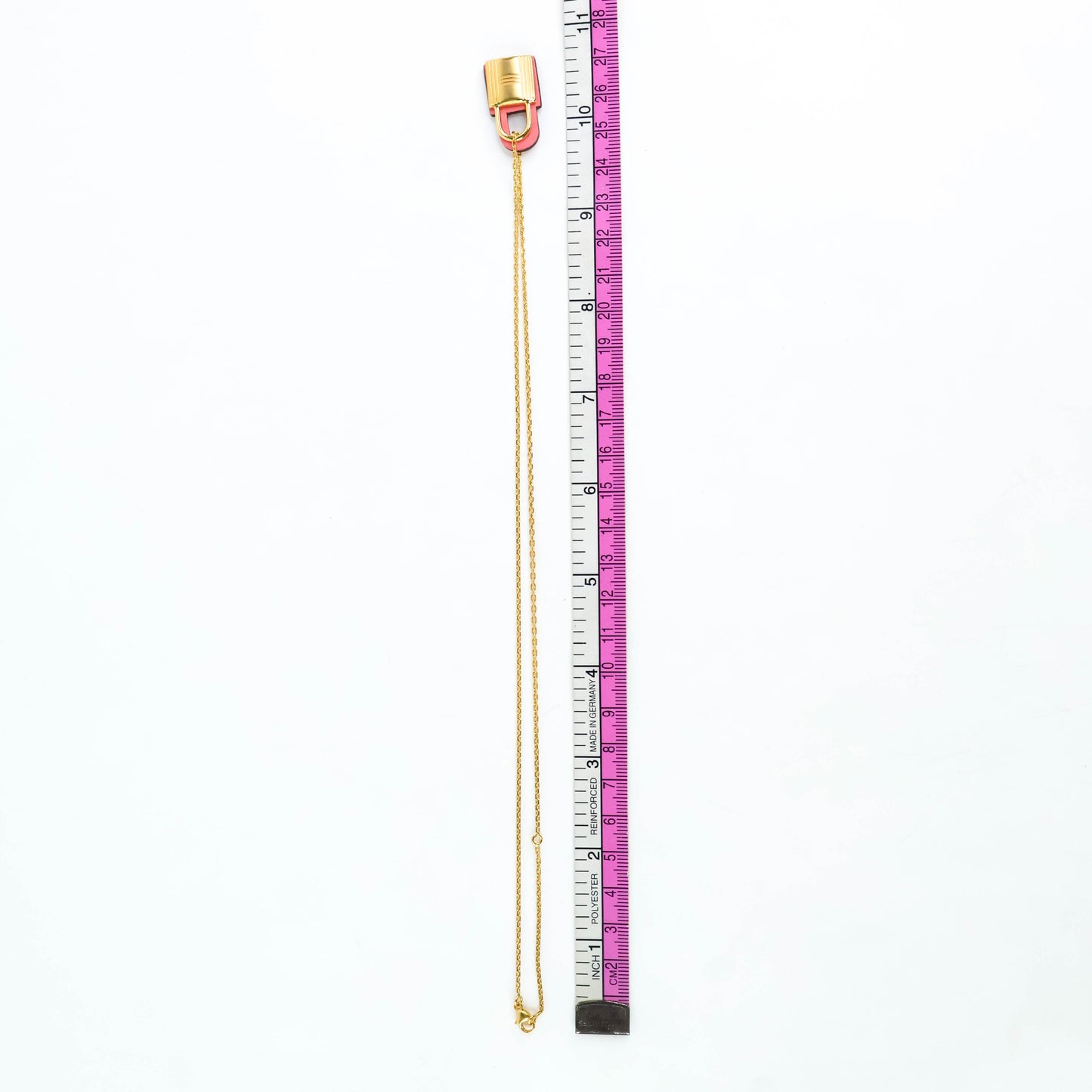 Hermes O Kelly Necklace Small Rose Azalee