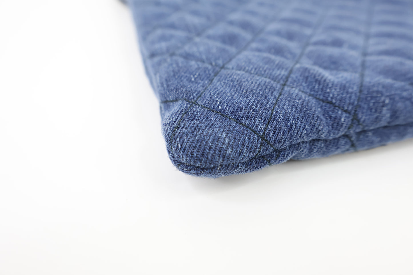 Prada Pouch Denim Impuntura Blue Black