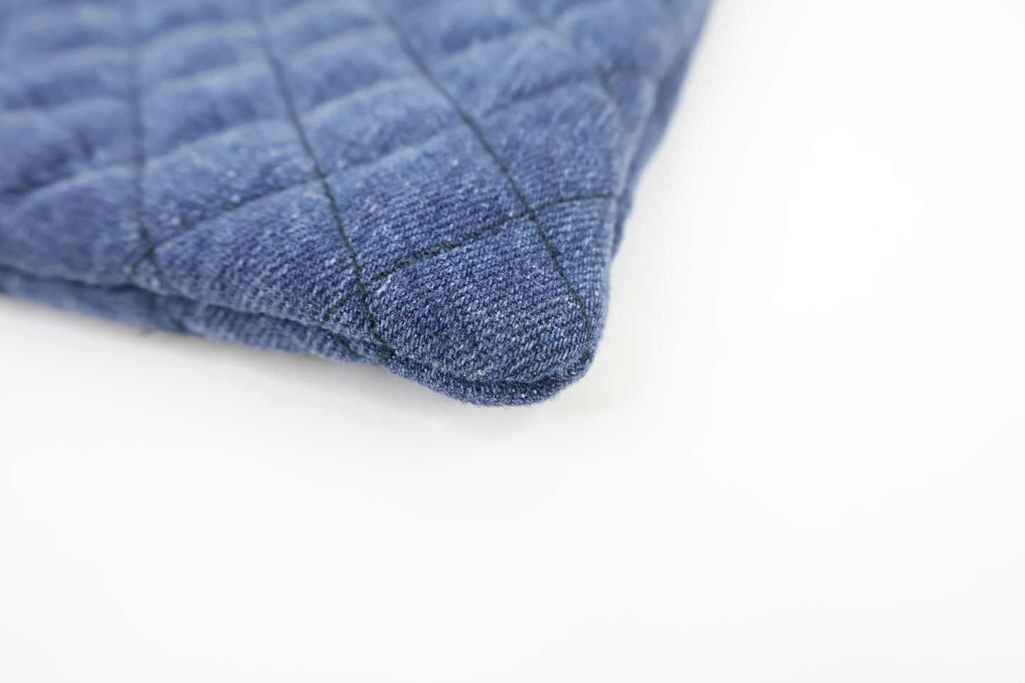 Prada Pouch Denim Impuntura Blue Black