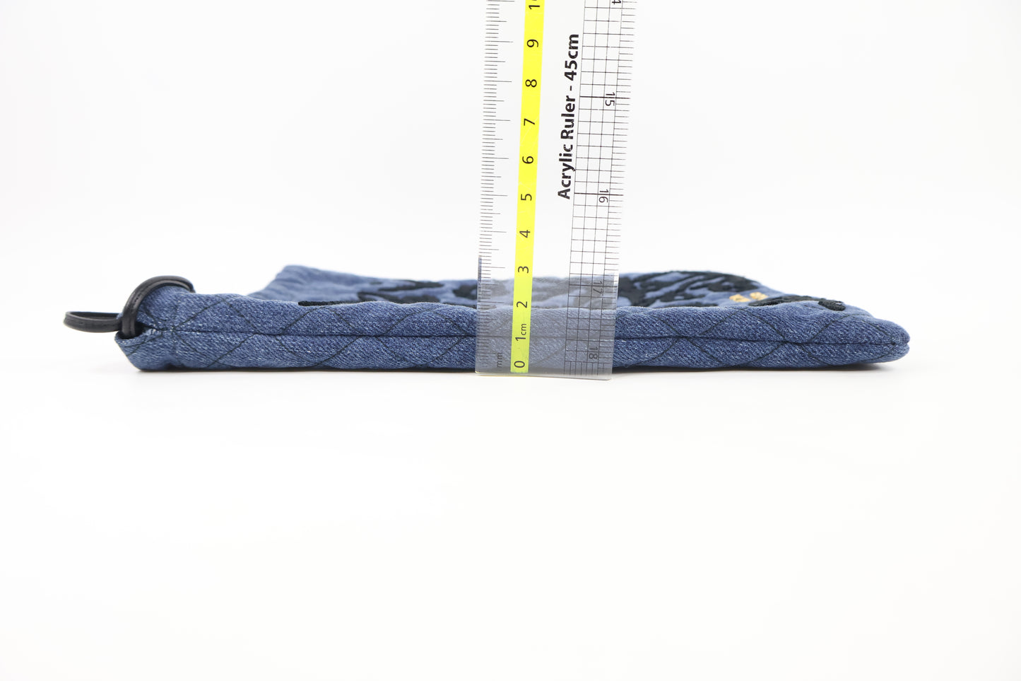 Prada Pouch Denim Impuntura Blue Black