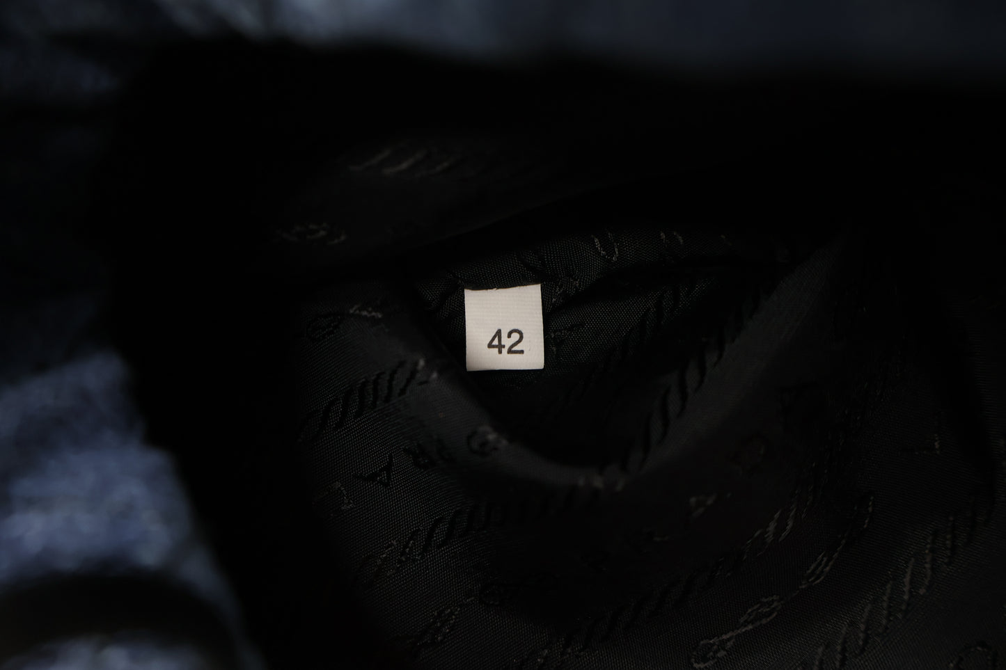 Prada Pouch Denim Impuntura Blue Black