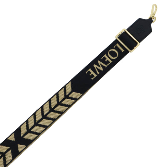 Loewe Webbing Strap Chevron Natural/Black