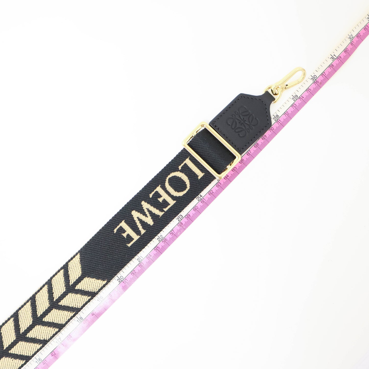 Loewe Webbing Strap Chevron Natural/Black