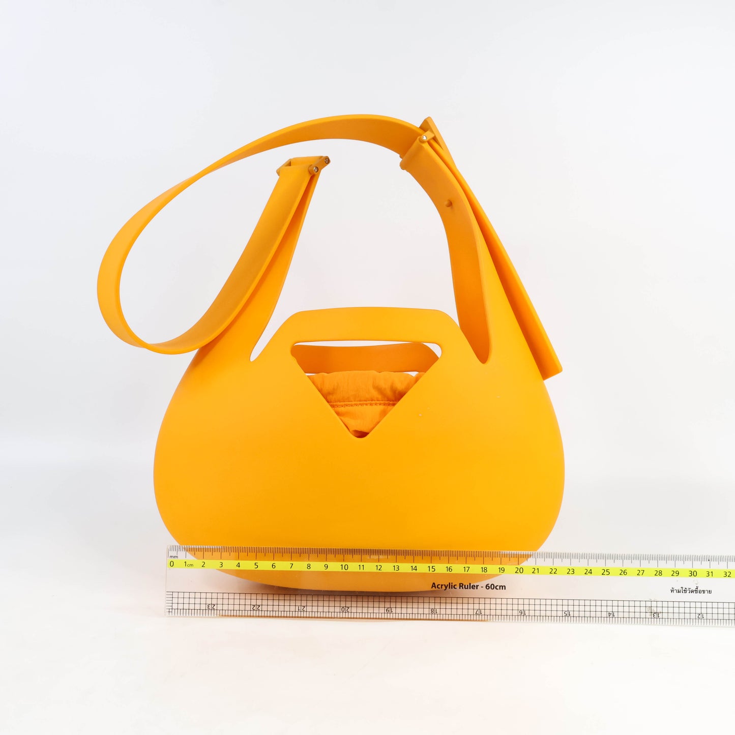 Bottega Veneta Recycled Rubber Punch Bag Orange