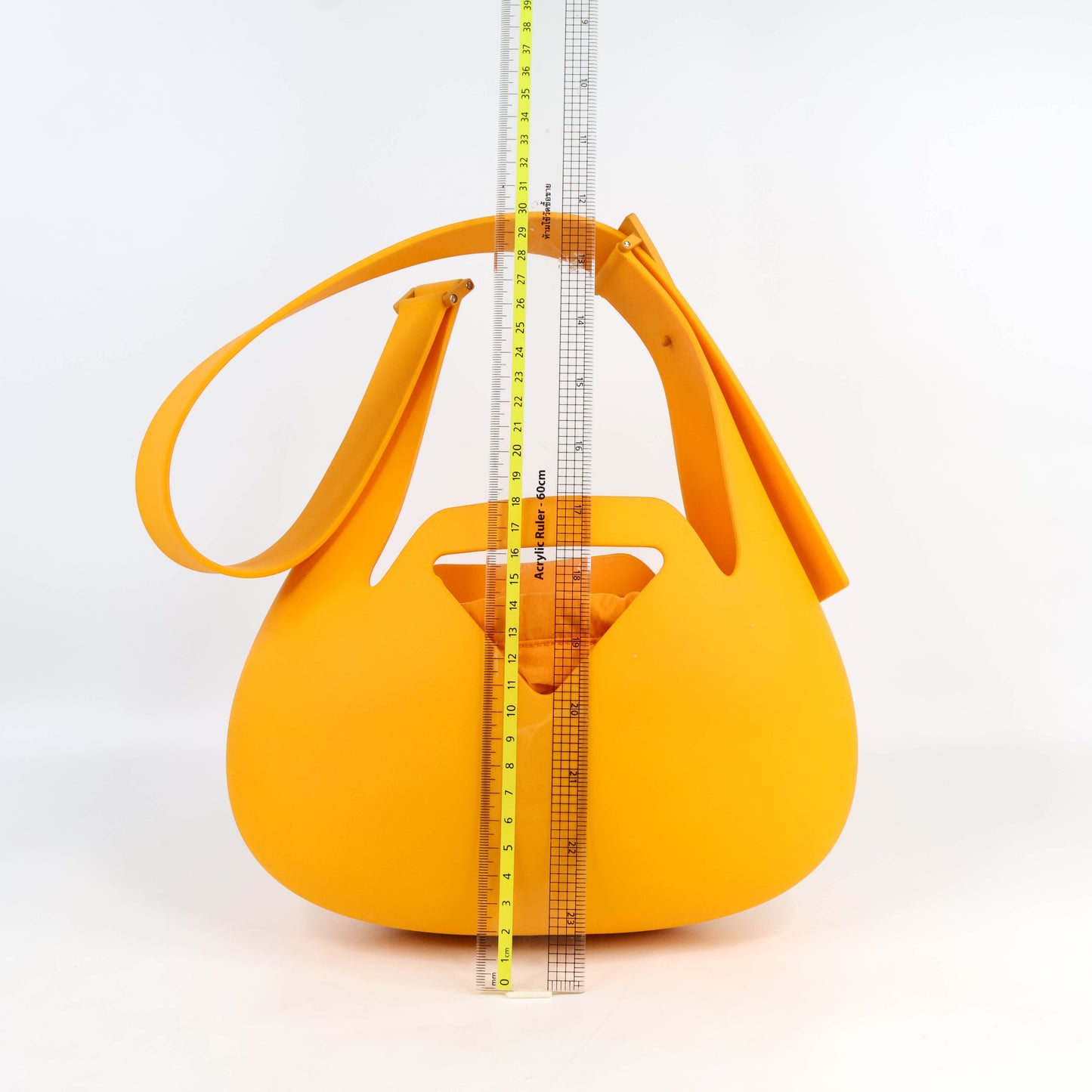 Bottega Veneta Recycled Rubber Punch Bag Orange