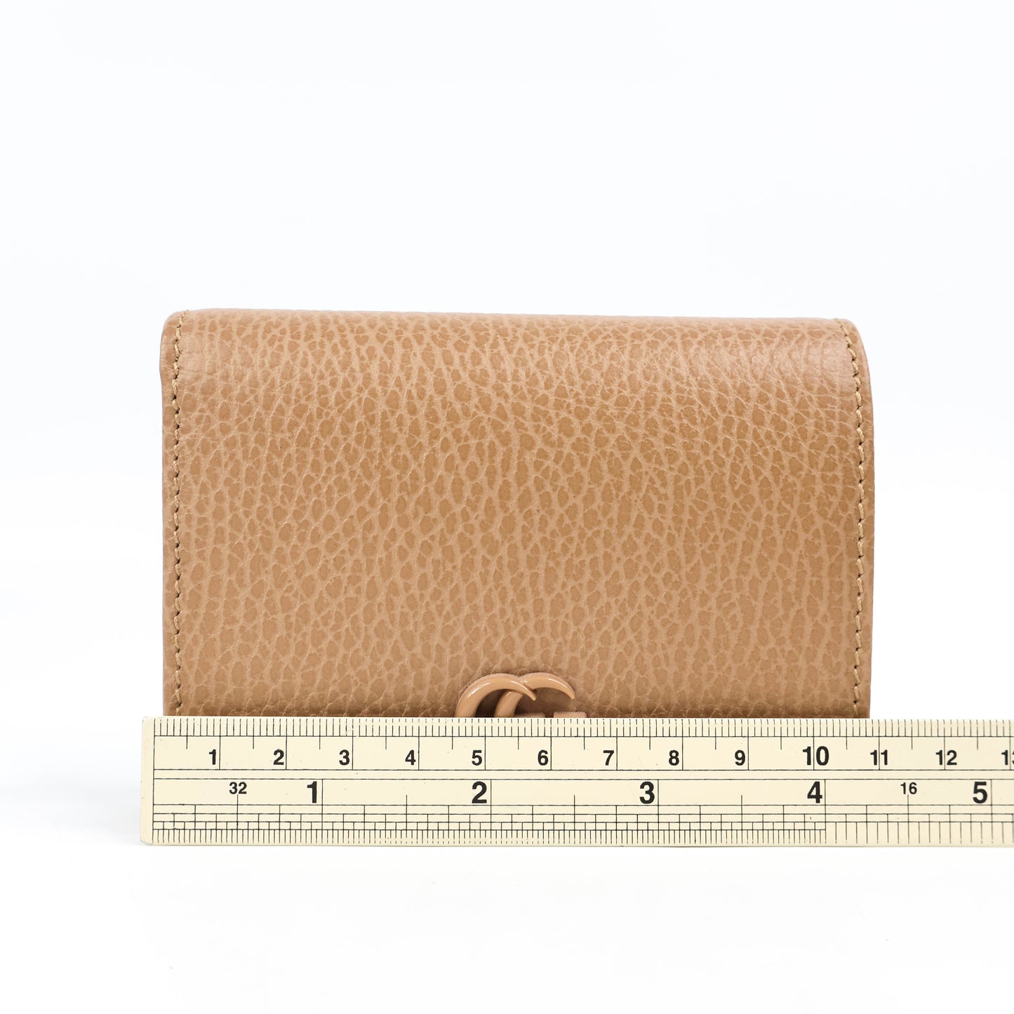 Gucci Marmont Compact Wallet Beige