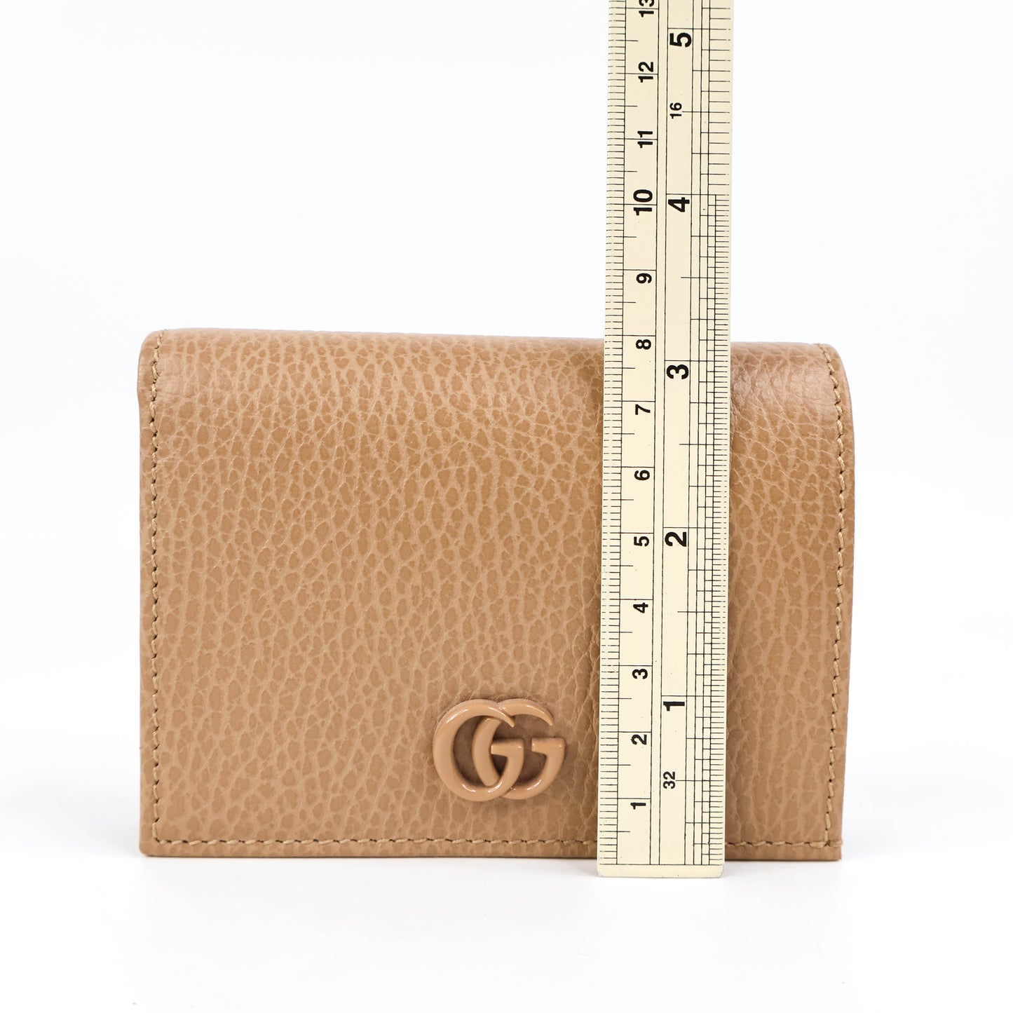 Gucci Marmont Compact Wallet Beige