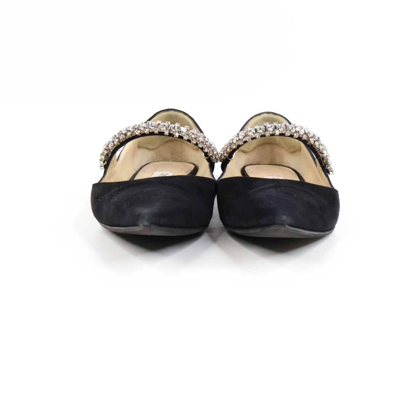 Jimmy Choo Flats Suede Black Crystal 38