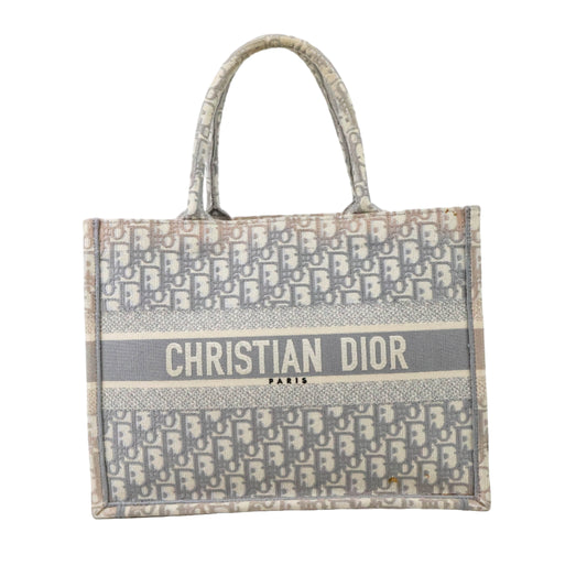 Christian Dior Book Tote Medium Oblique Grey
