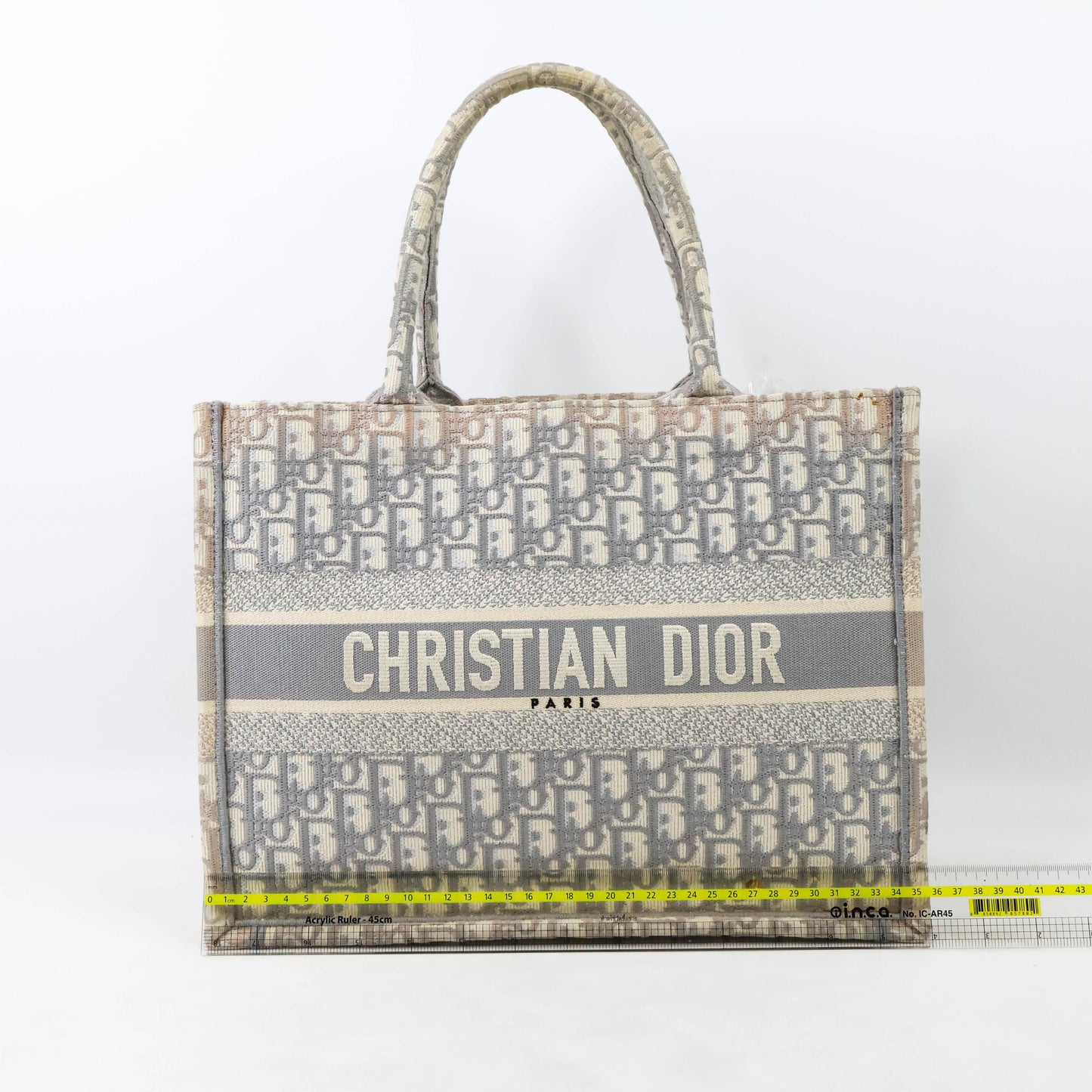 Christian Dior Book Tote Medium Oblique Grey