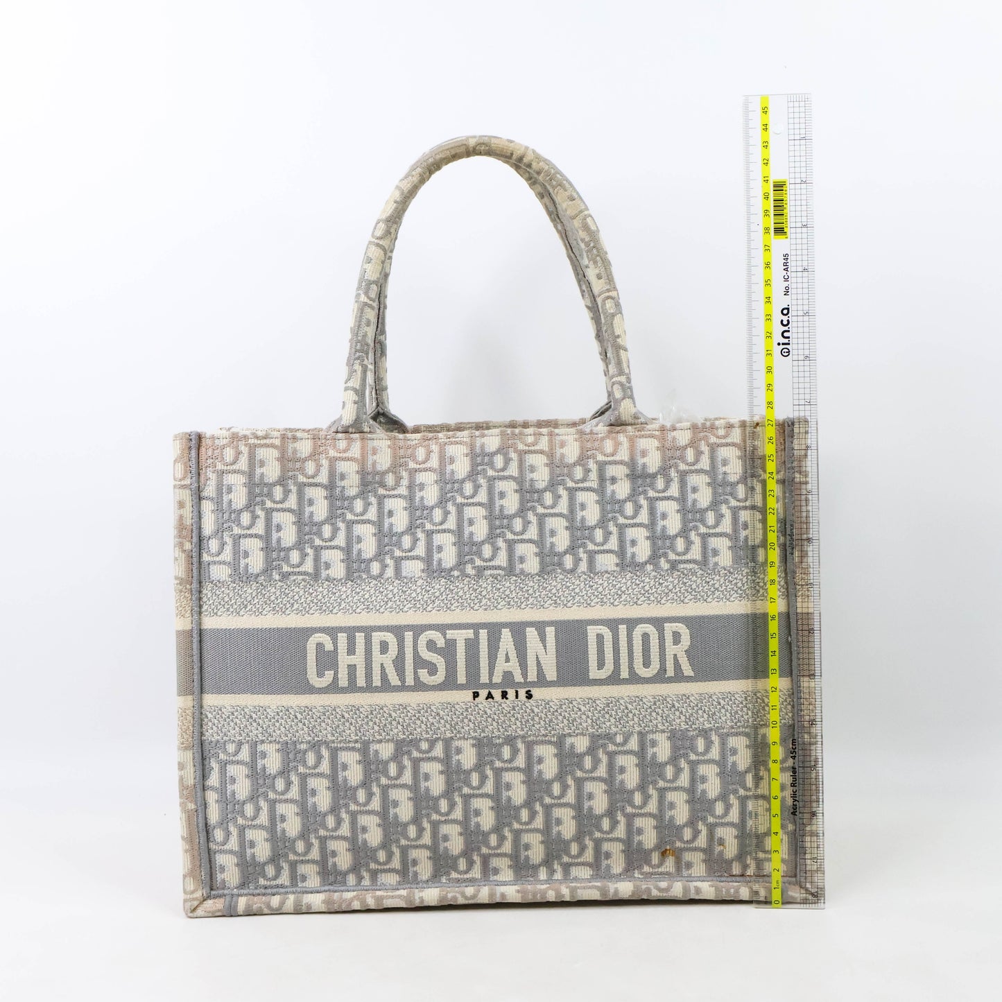 Christian Dior Book Tote Medium Oblique Grey