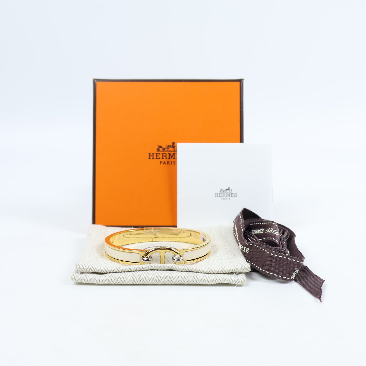 Hermes Cilc H Chaine D'ancre Cream GHW PM