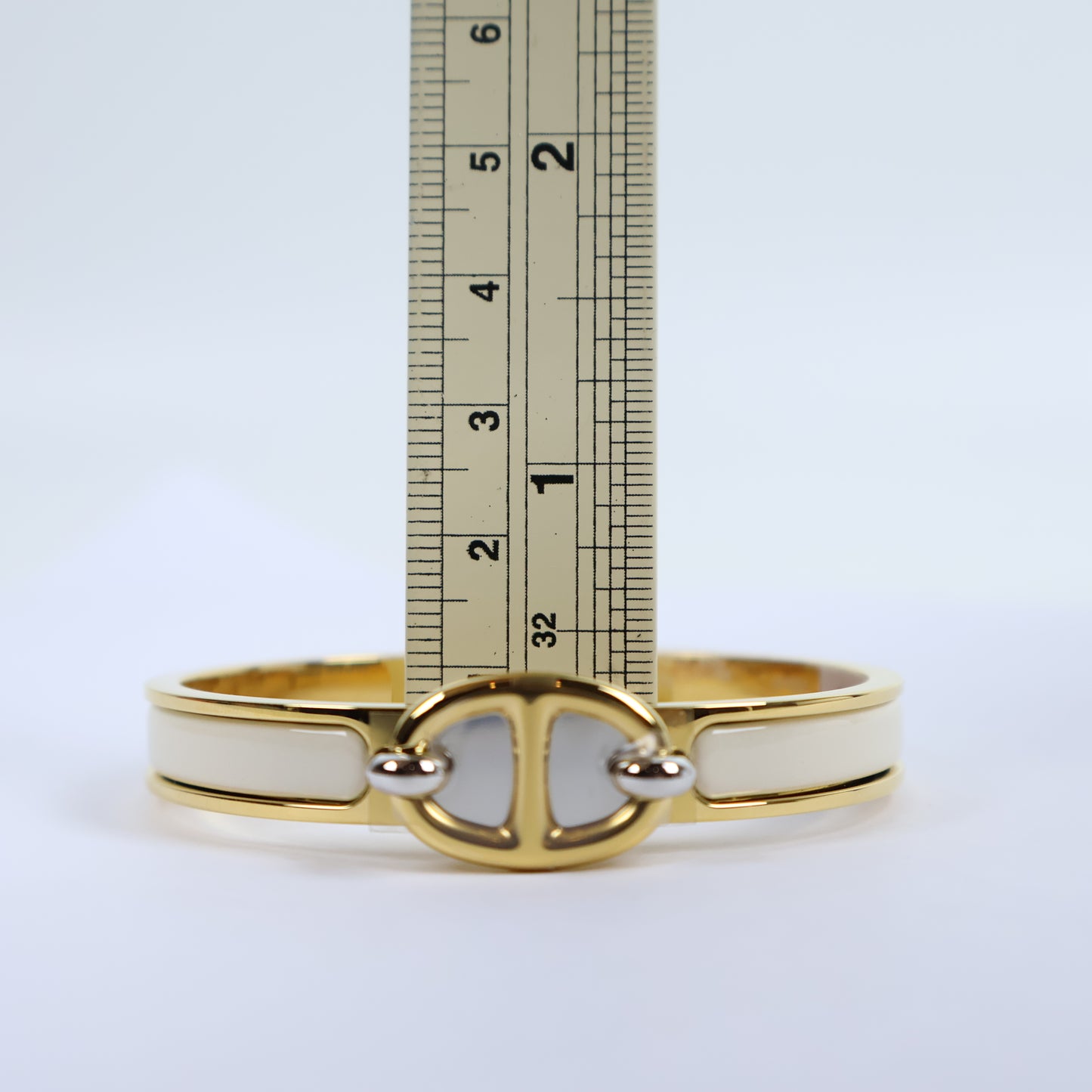 Hermes Cilc H Chaine D'ancre Cream GHW PM