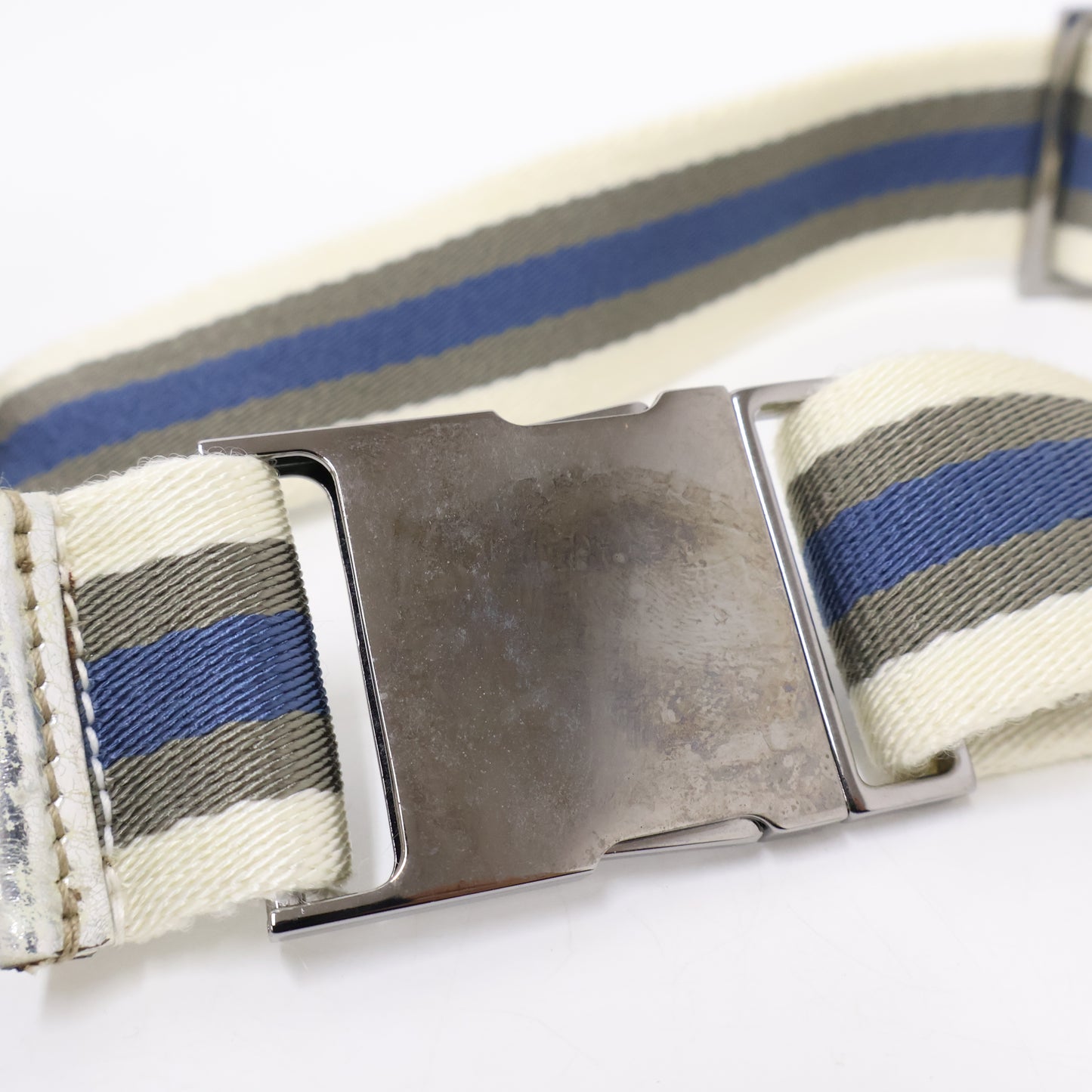 Gucci Belt Bag Two Pocket Canvas Silver