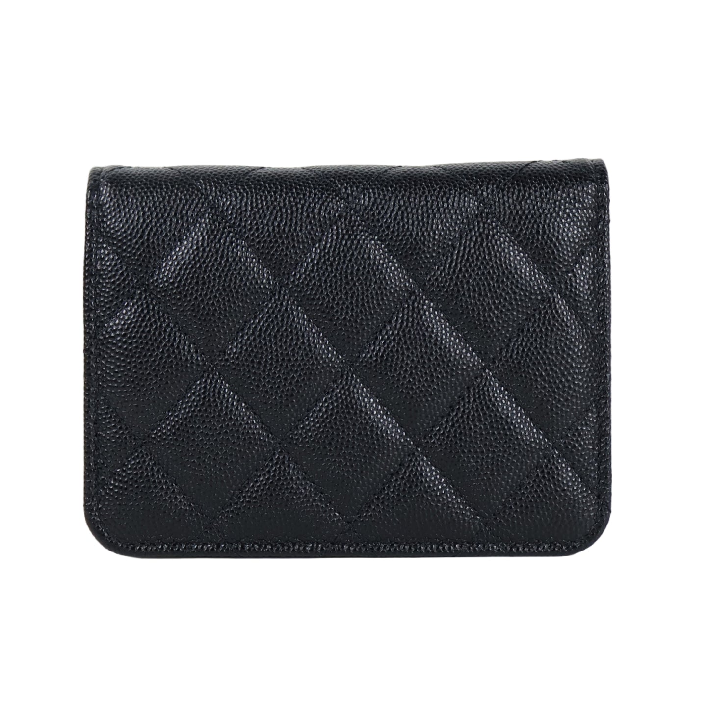Chanel Card Holder On Chain Black Caviar GHW