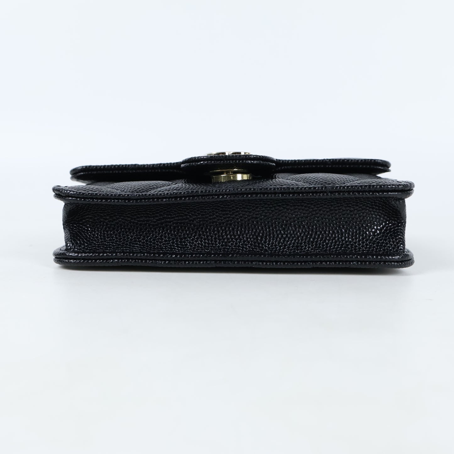 Chanel Card Holder On Chain Black Caviar GHW