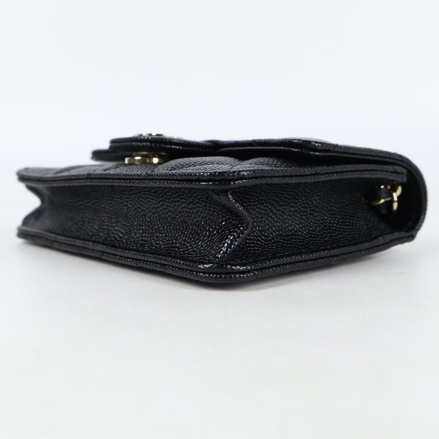 Chanel Card Holder On Chain Black Caviar GHW