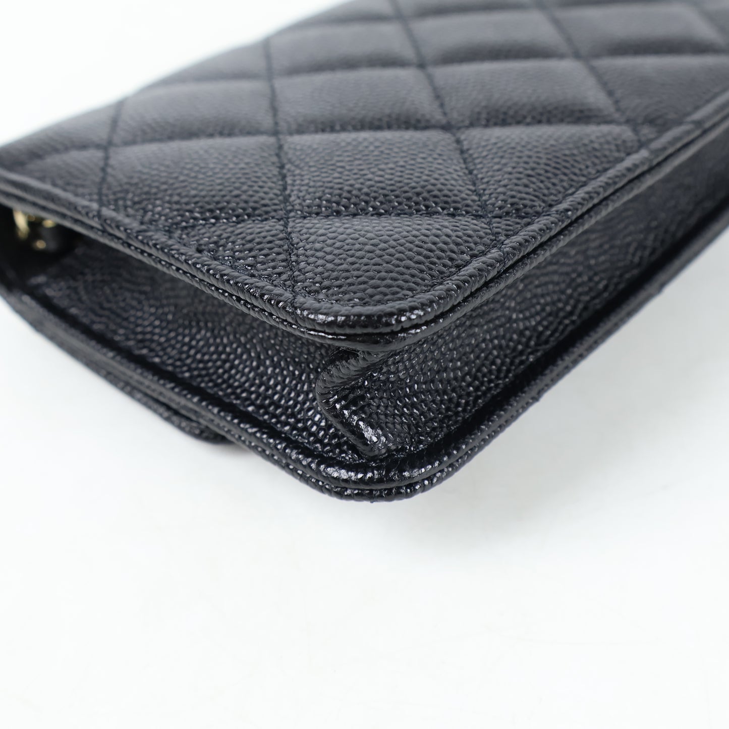 Chanel Card Holder On Chain Black Caviar GHW