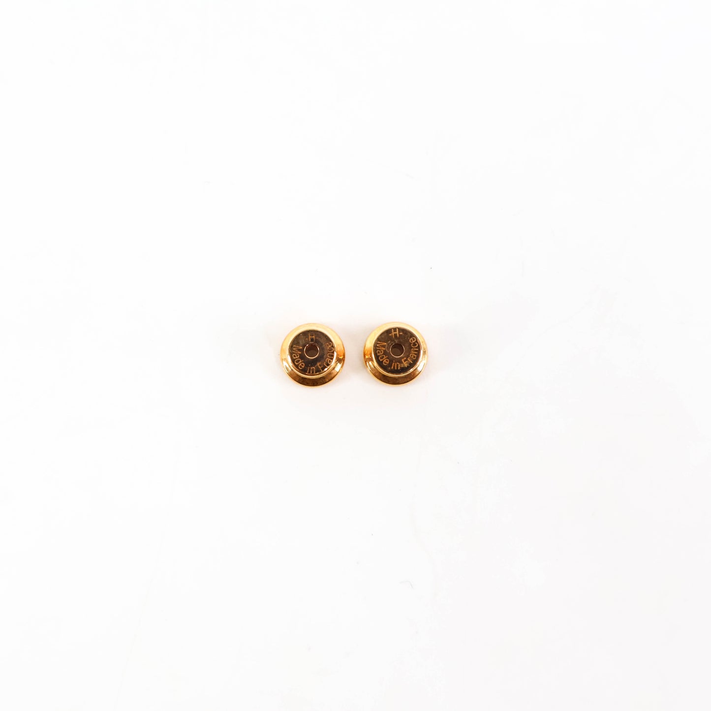 Hermes Mini Pop H Earrings Orange GHW