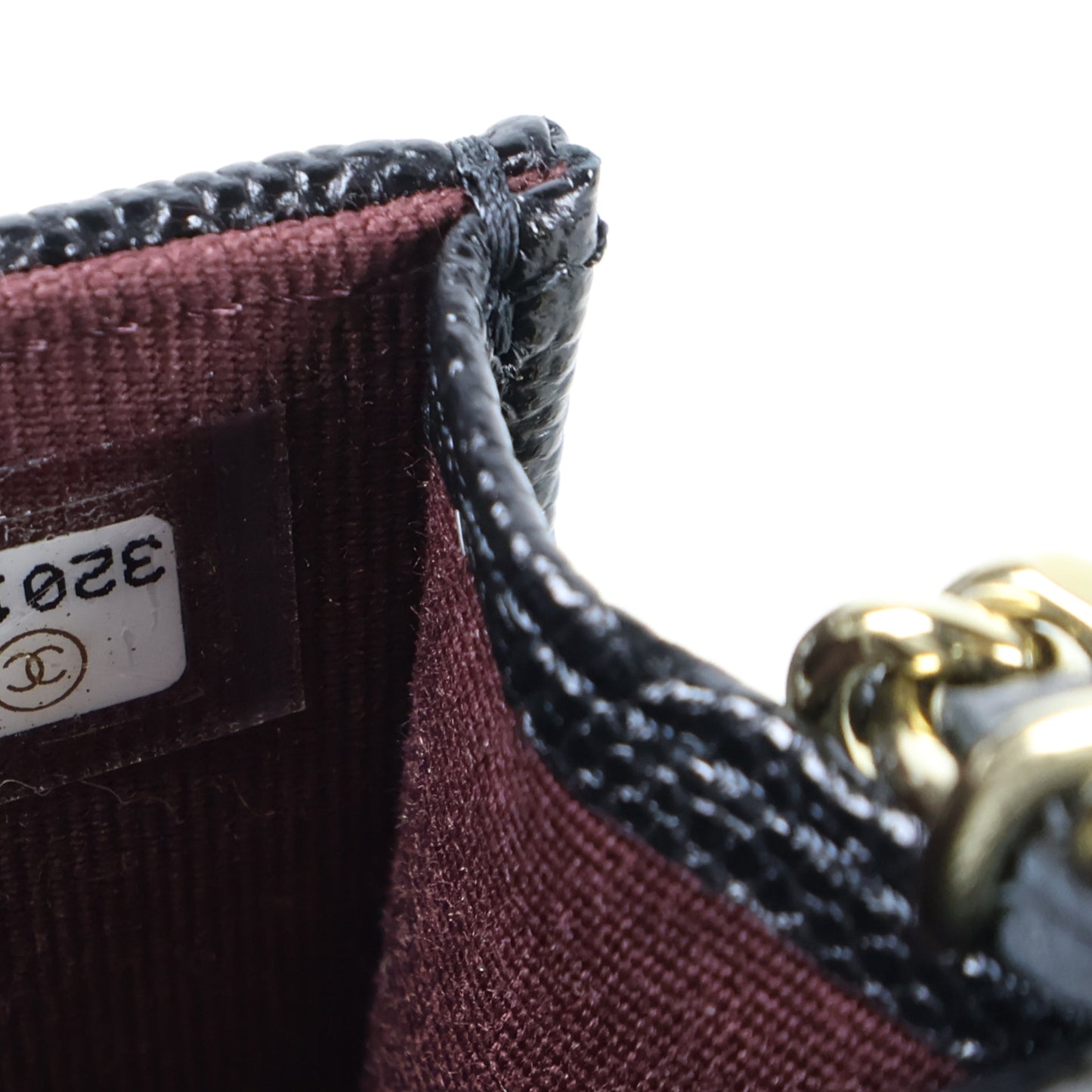 Chanel Card Holder On Chain Black Caviar GHW