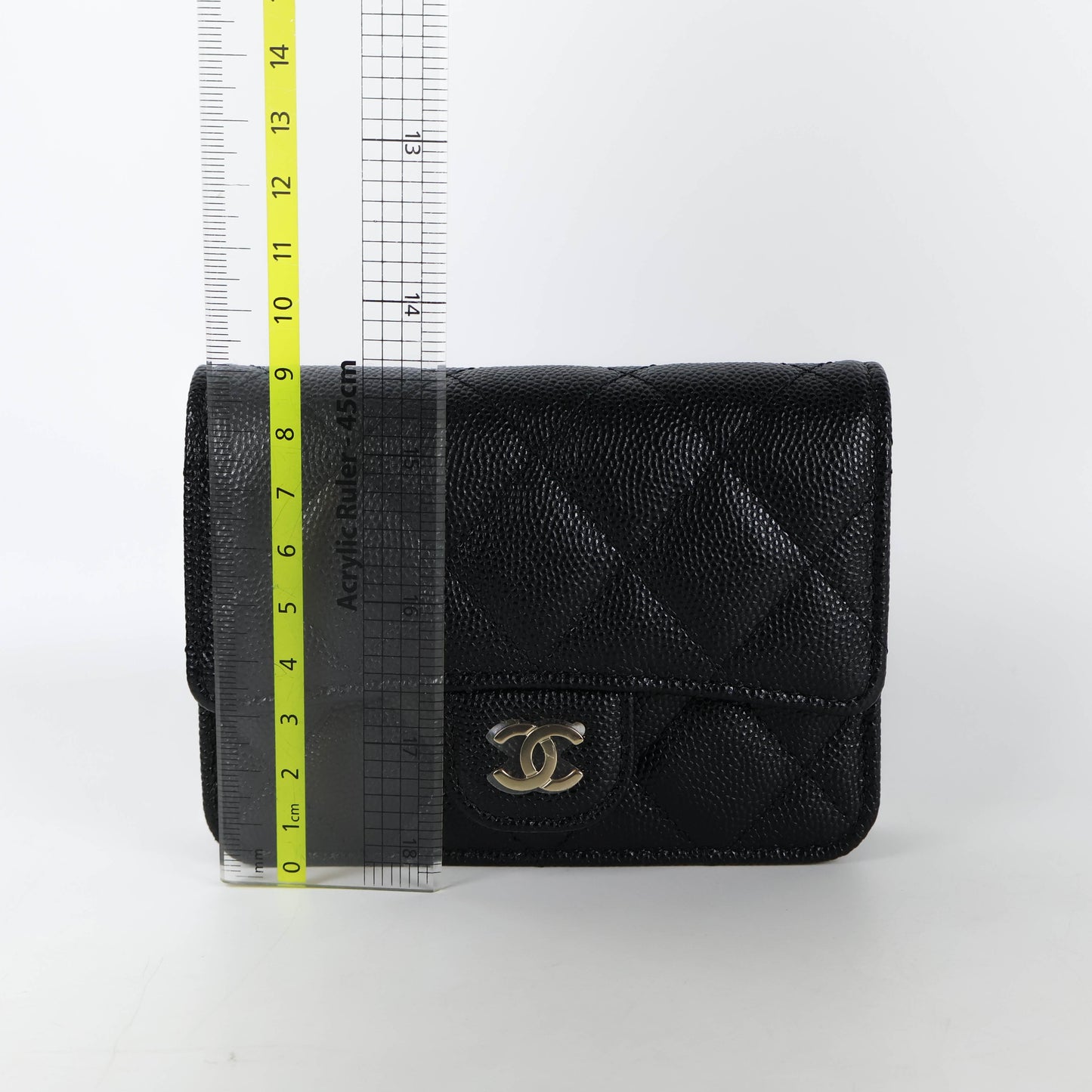 Chanel Card Holder On Chain Black Caviar GHW