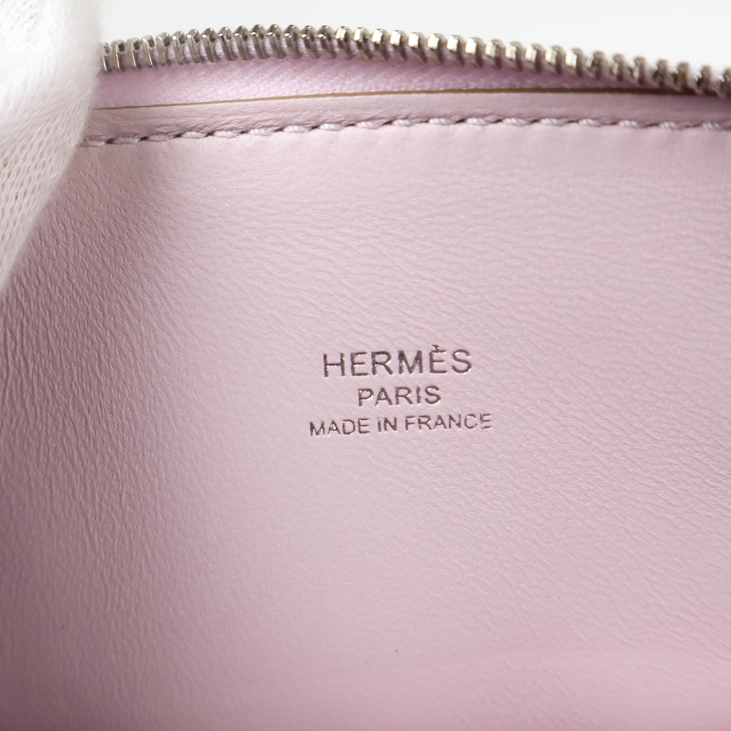Hermes Bolide 1923 Mini Mauve Pale Evercolor PHW
