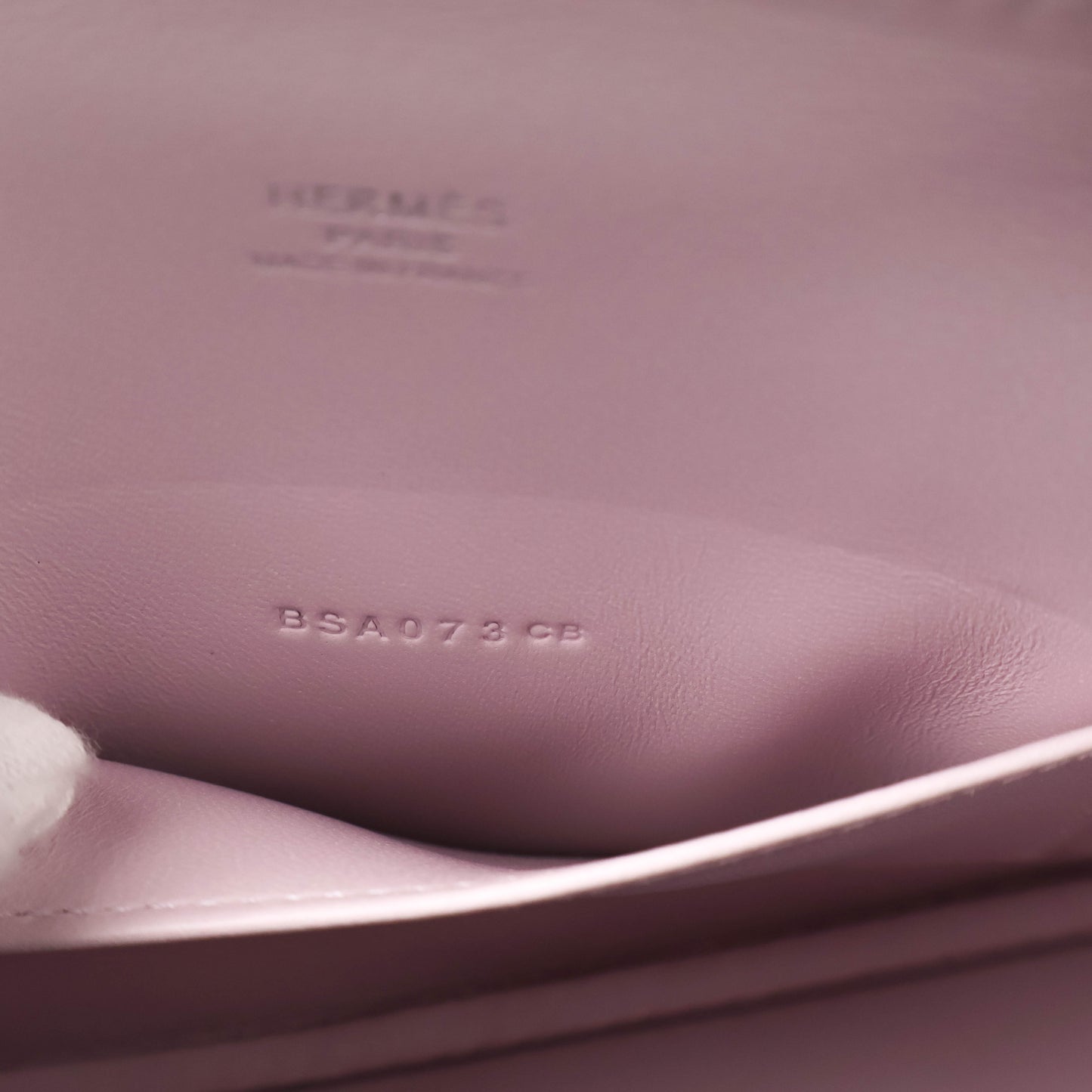 Hermes Bolide 1923 Mini Mauve Pale Evercolor PHW