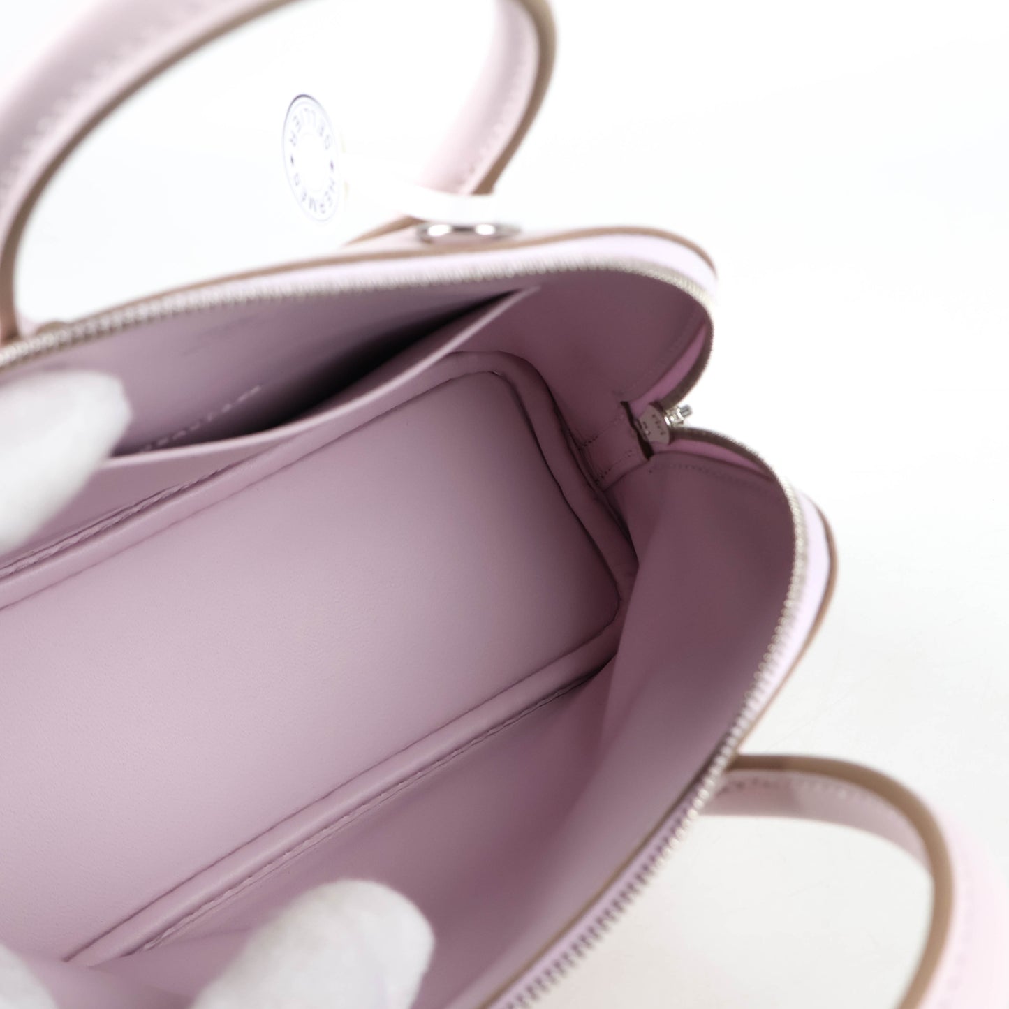 Hermes Bolide 1923 Mini Mauve Pale Evercolor PHW