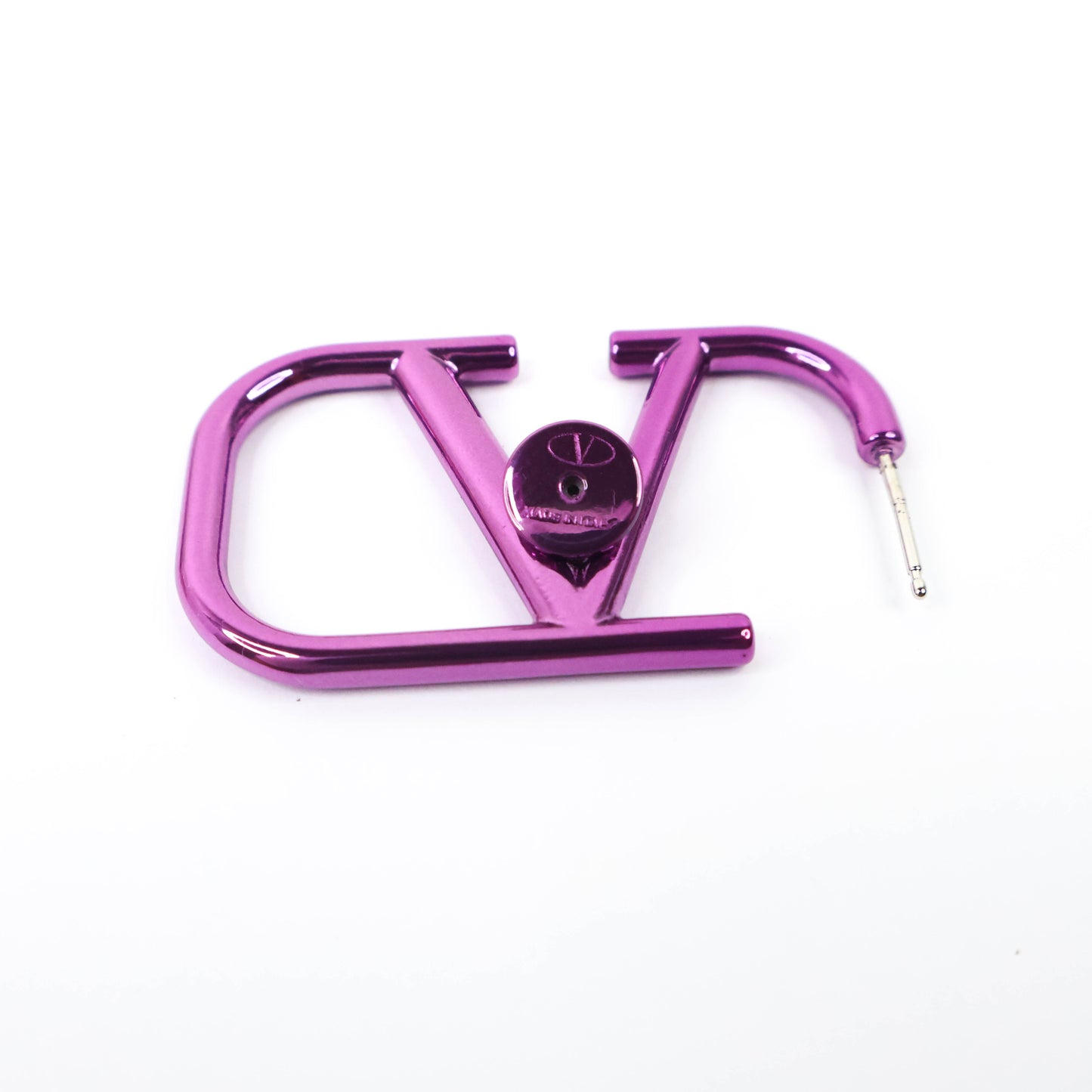 Valentino Earrings V Logo Signature Pink