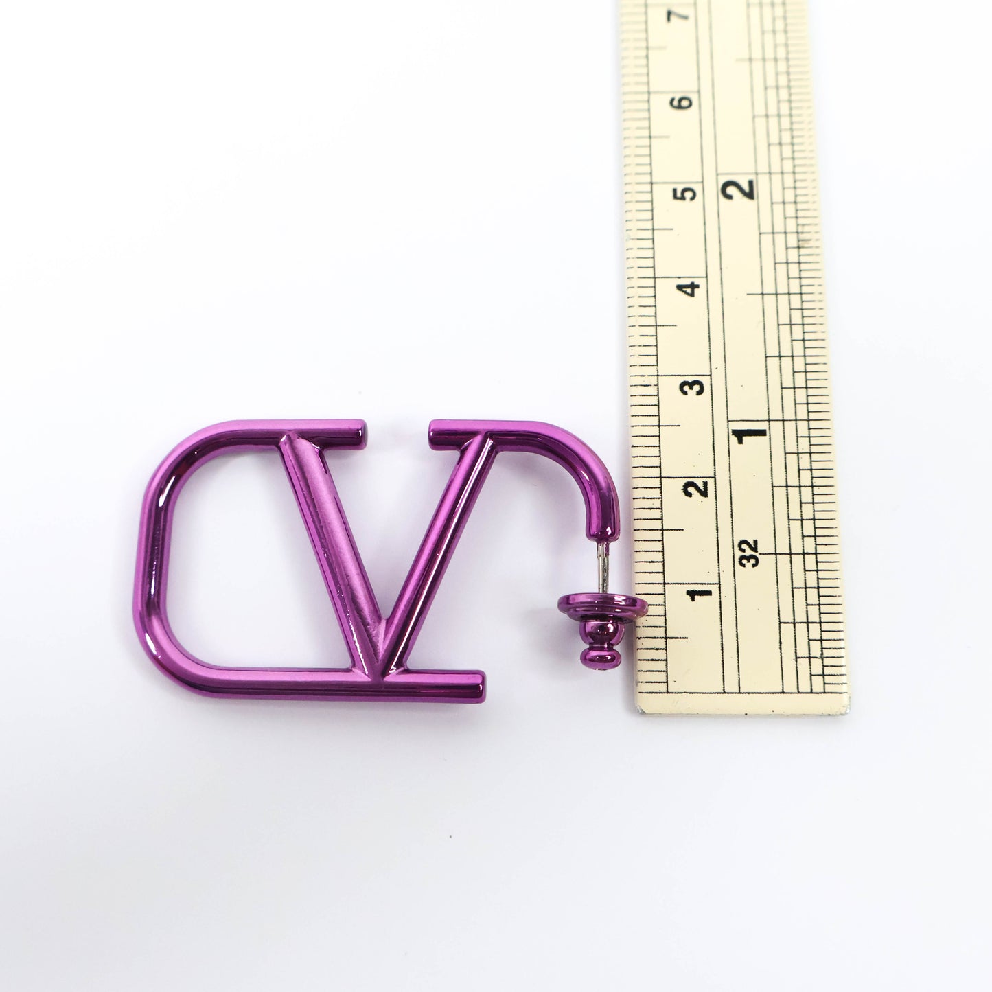 Valentino Earrings V Logo Signature Pink