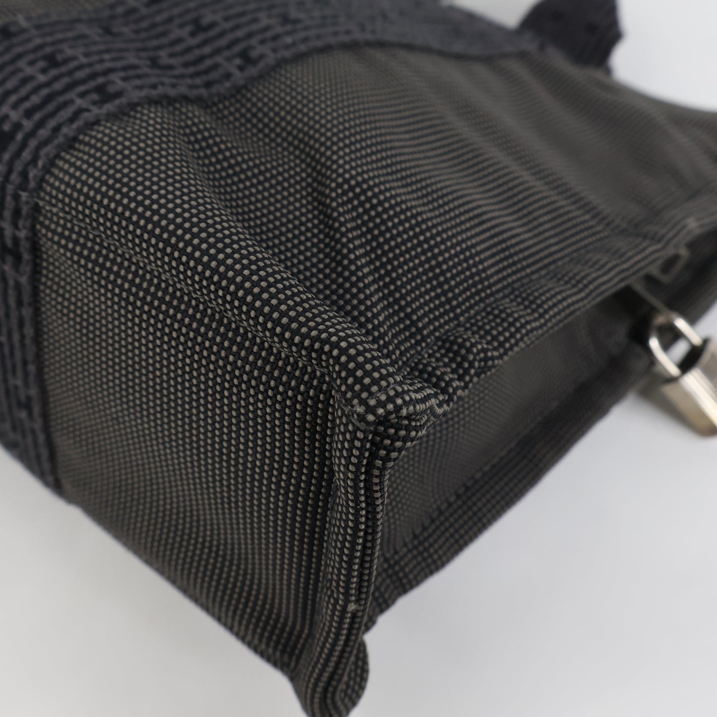 Hermes Herline Tote Bag Canvas Black