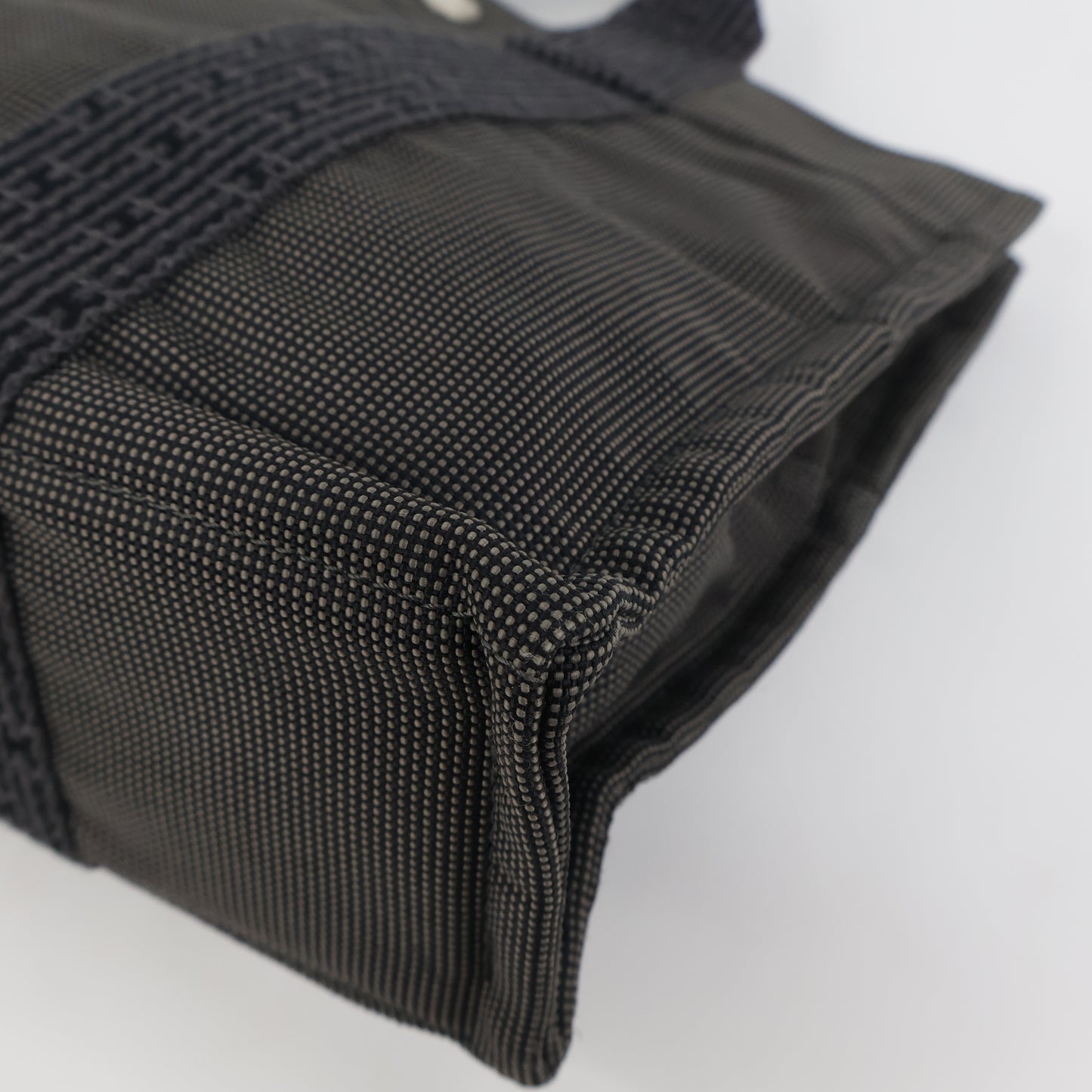 Hermes Herline Tote Bag Canvas Black