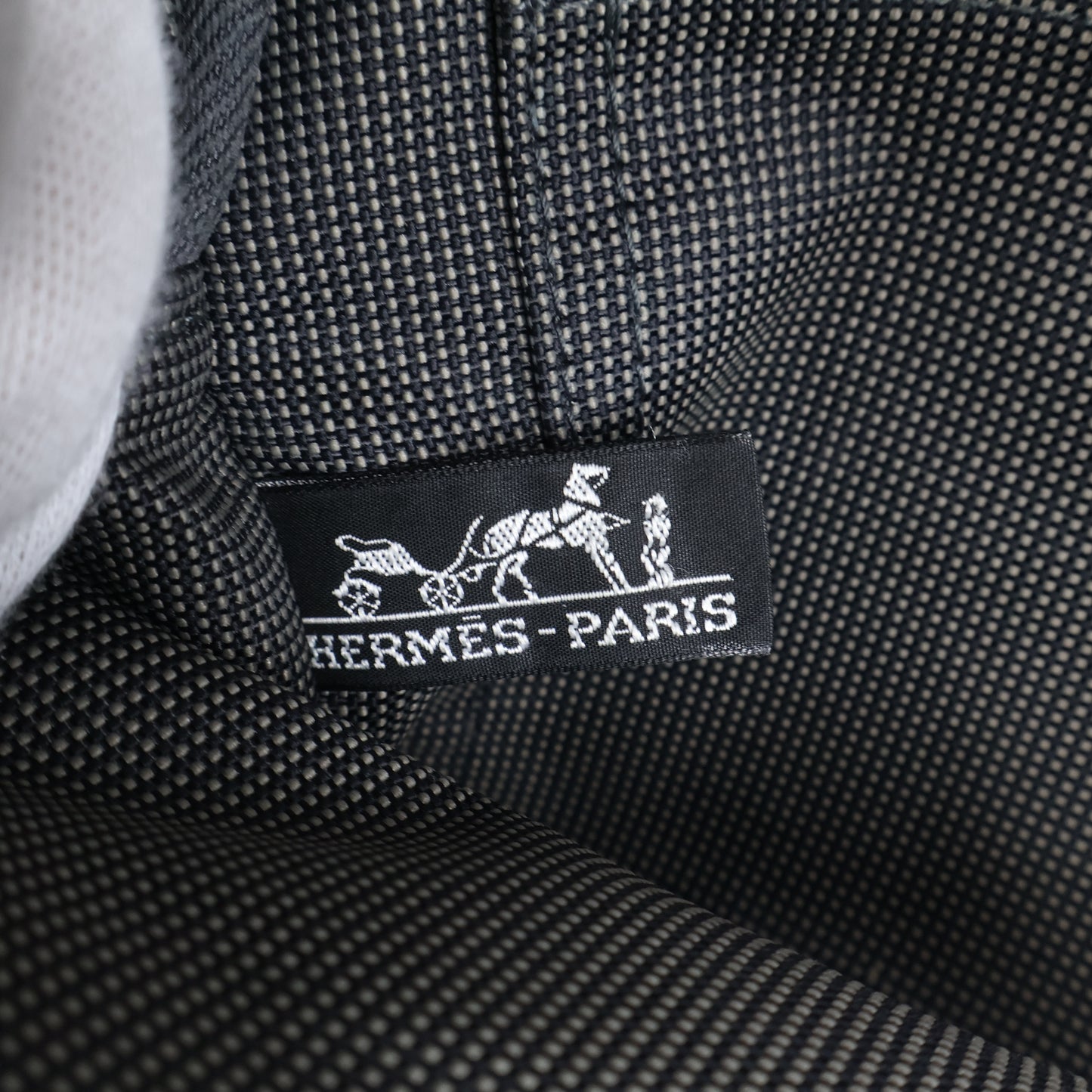 Hermes Herline Tote Bag Canvas Black