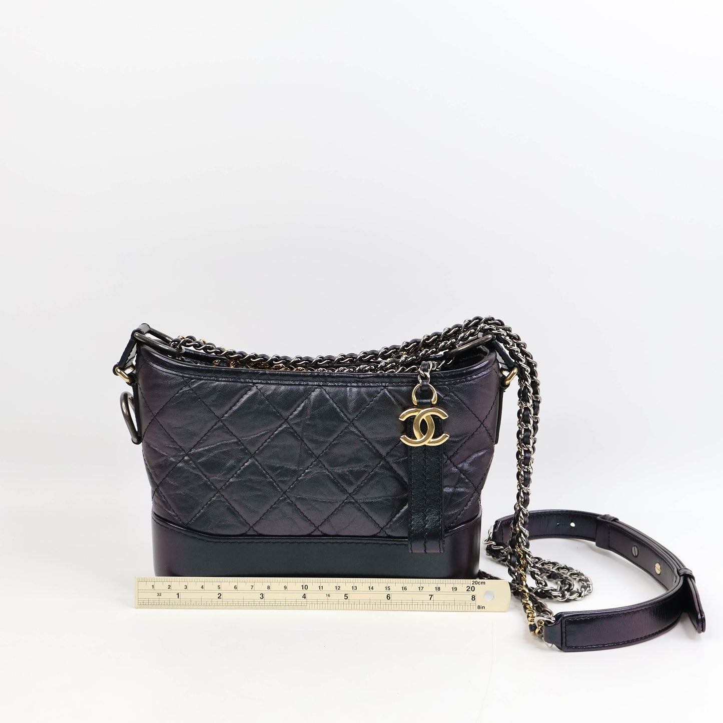 Chanel Gabrielle Small Iridescent Purple Lamb