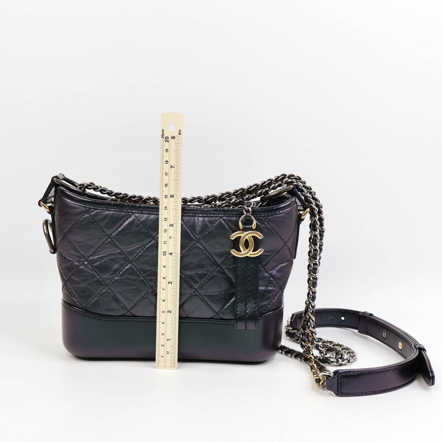 Chanel Gabrielle Small Iridescent Purple Lamb